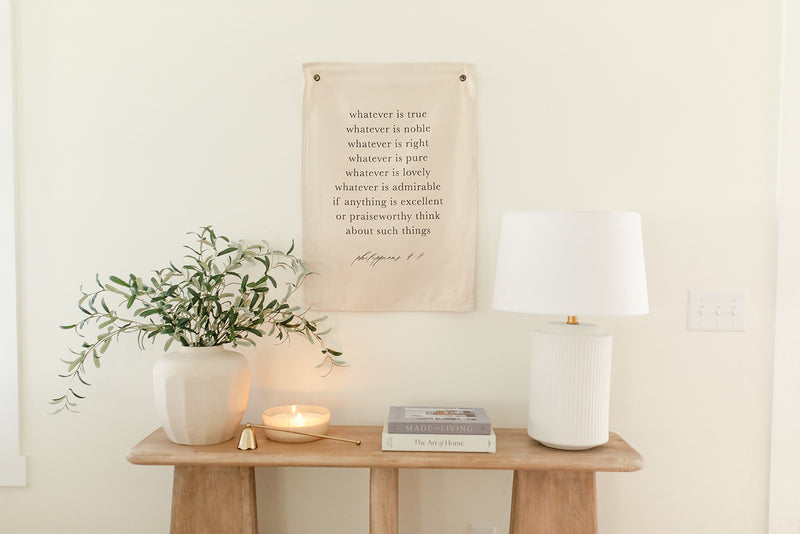 Philippians 4:8 Banner Wall Hanging (Copy)