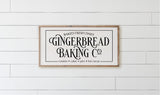 Gingerbread Baking Wood Framed Sign