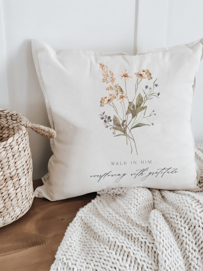 Overflowing with Gratitude Pillow