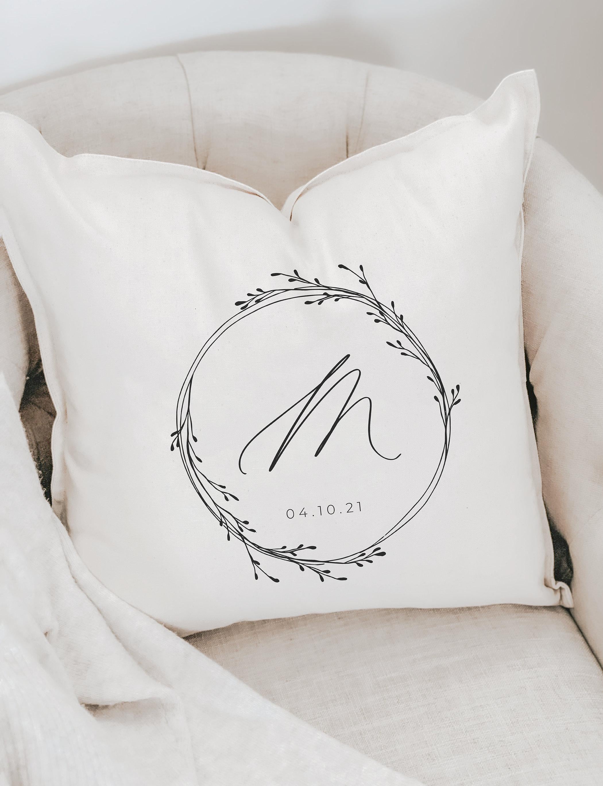 Personalized Throw Pillows - Personalized Initial with