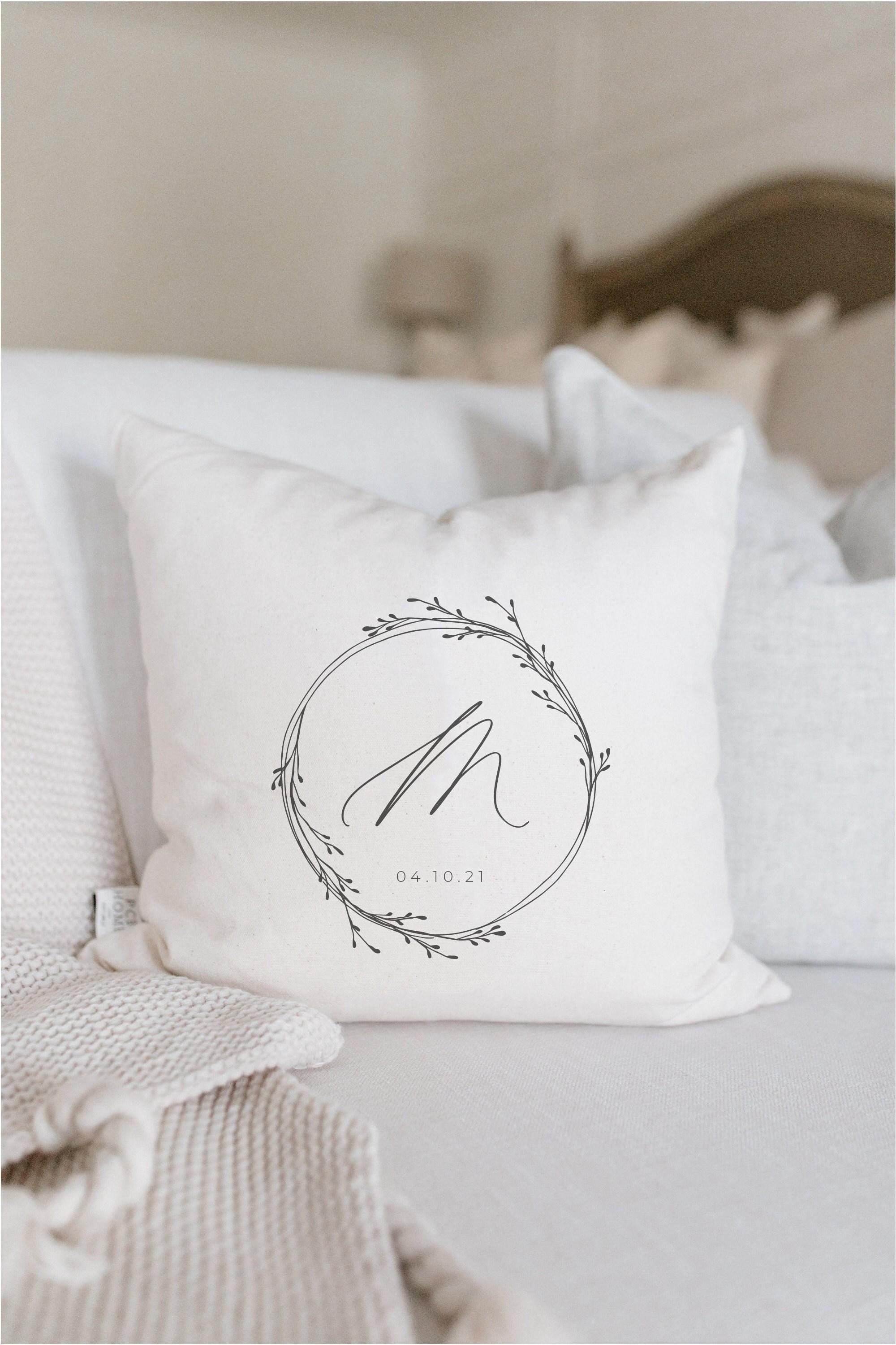 Personalized Throw Pillows - Personalized Initial with