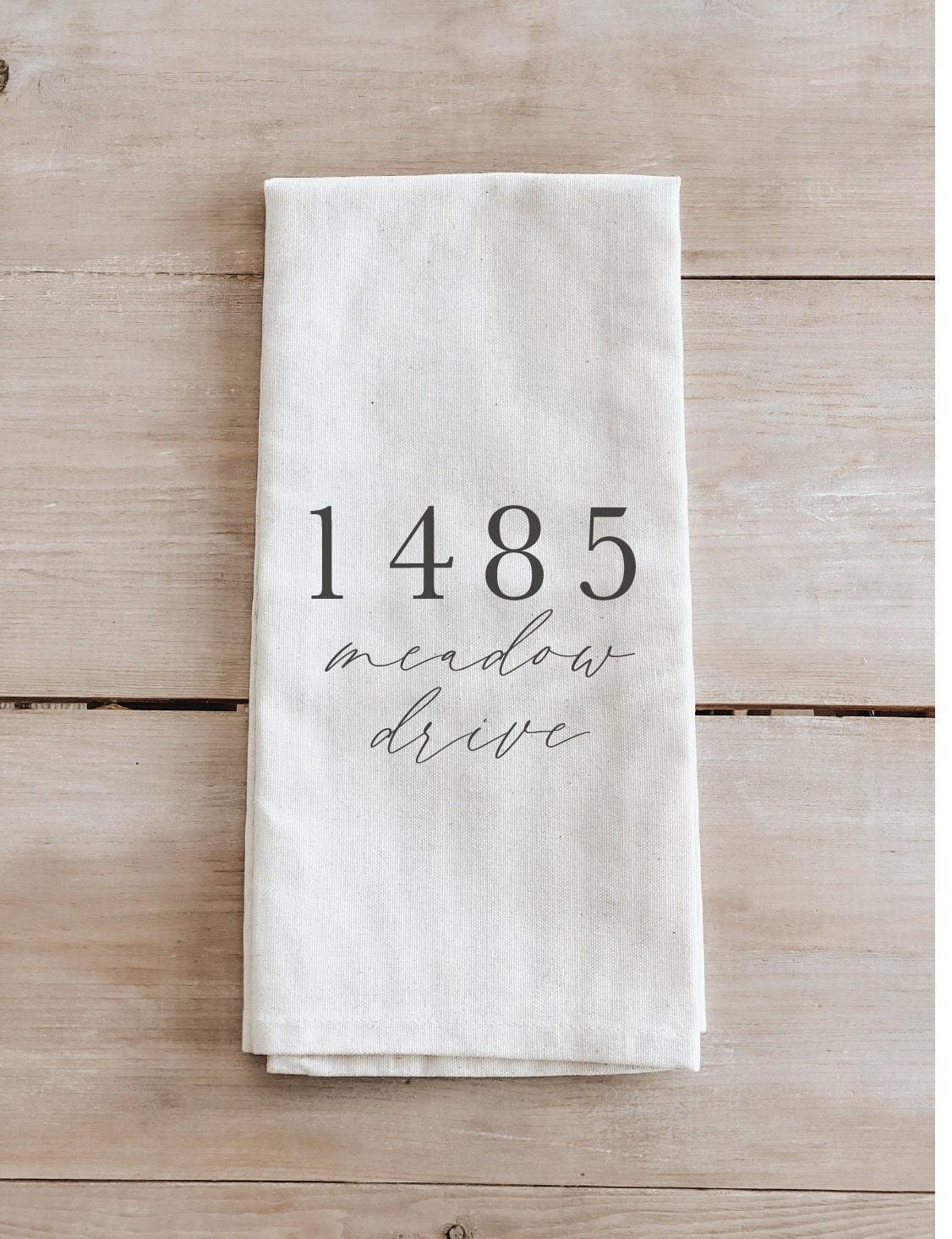 Personalized Tea Towel - Personalized Address