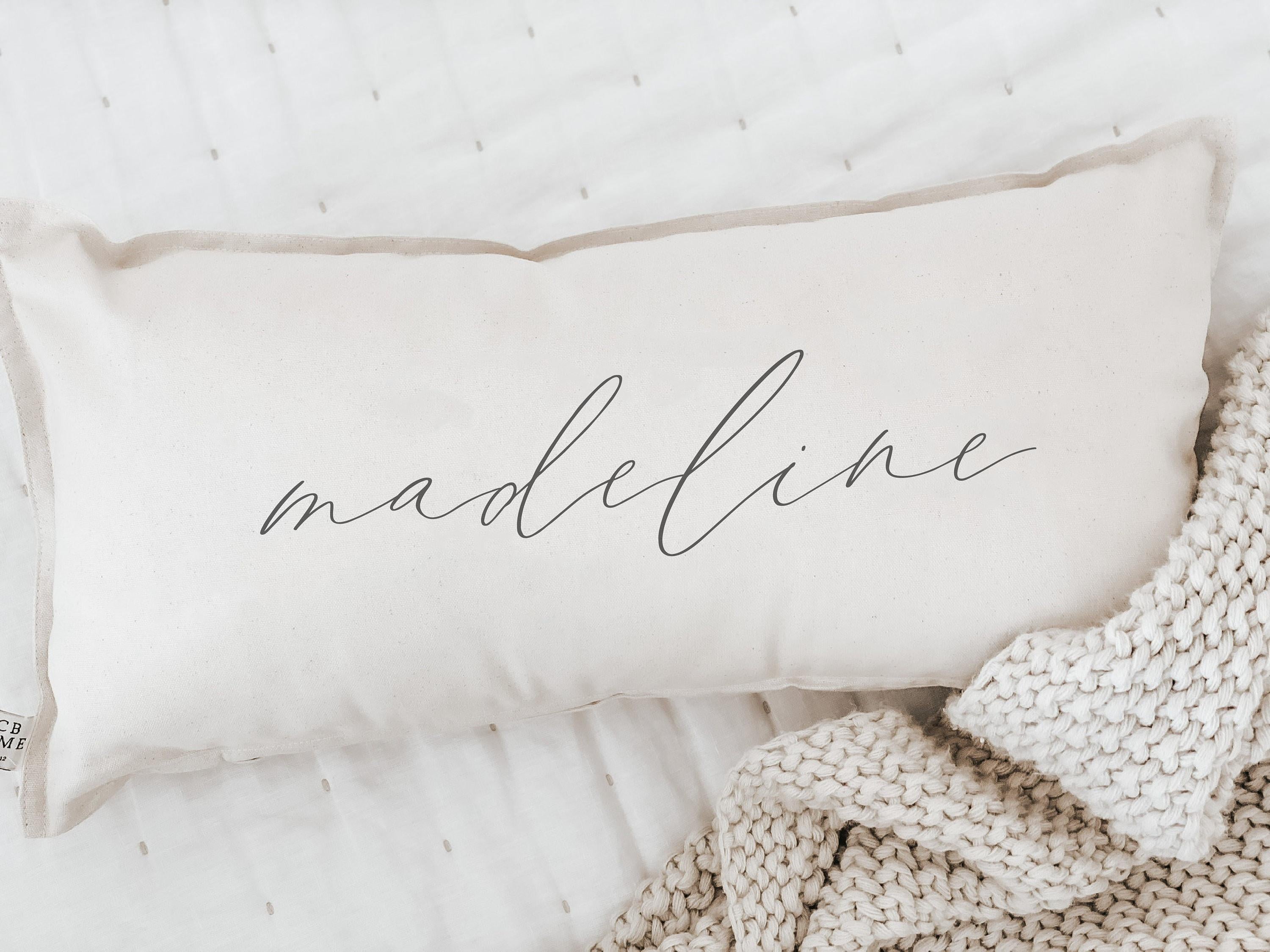 Personalized Lumbar Pillows - Personalized Calligraphy Name