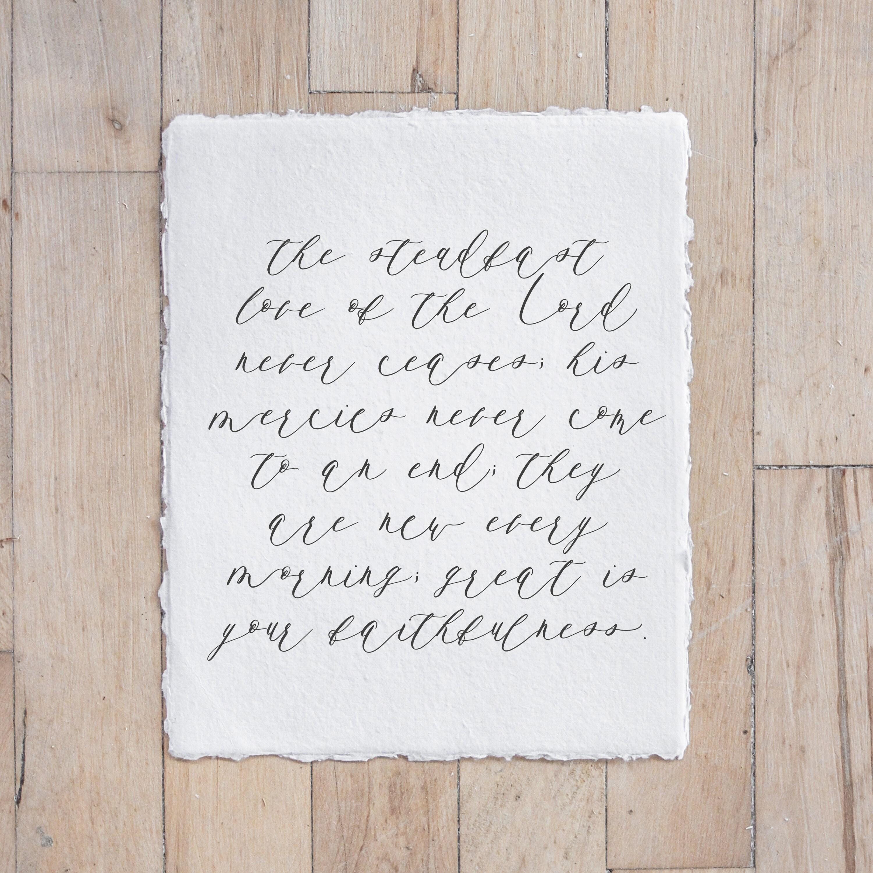 Glass Table Frames & Cards - The Steadfast Love of the Lord