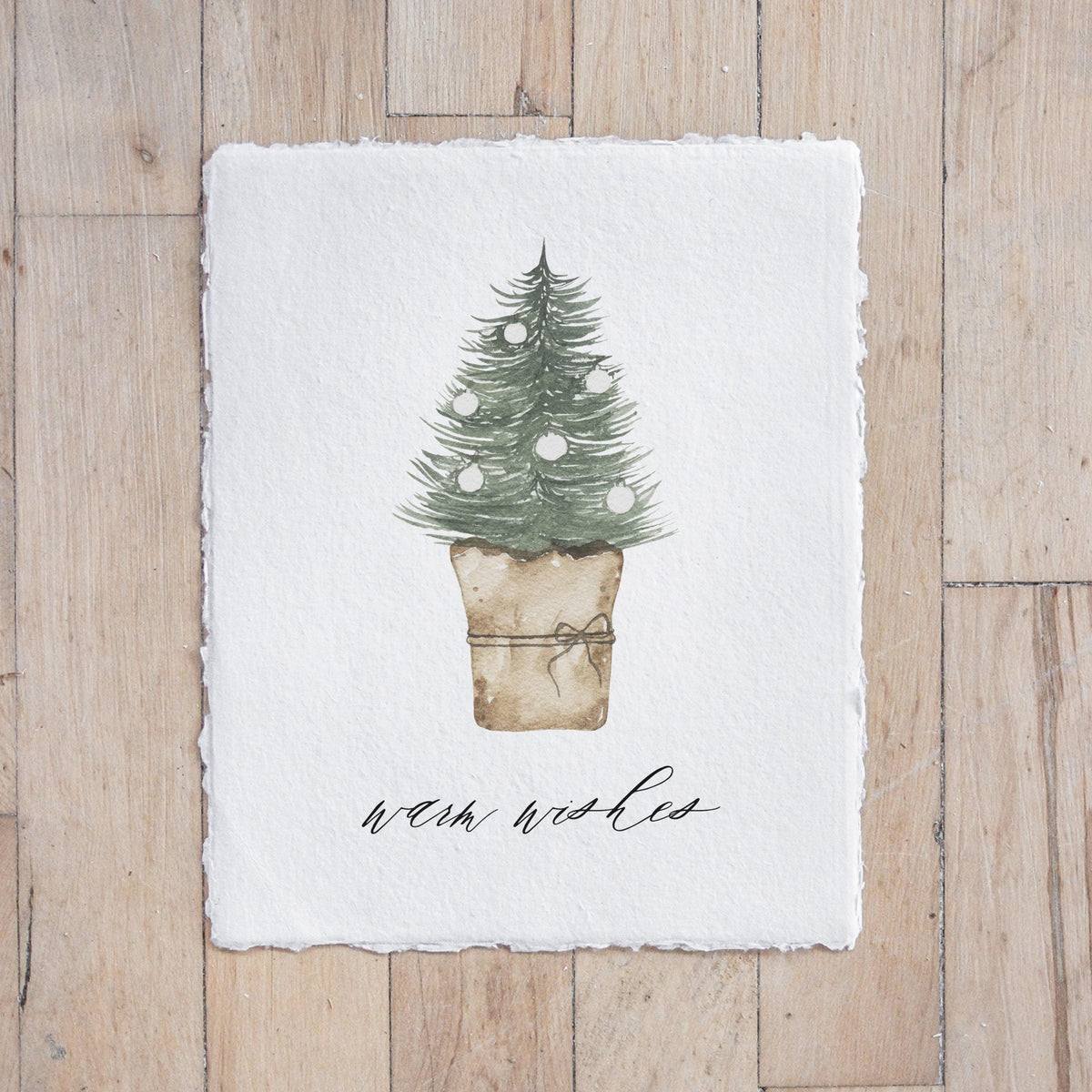Glass Table Frames & Cards - Warm Wishes Watercolor