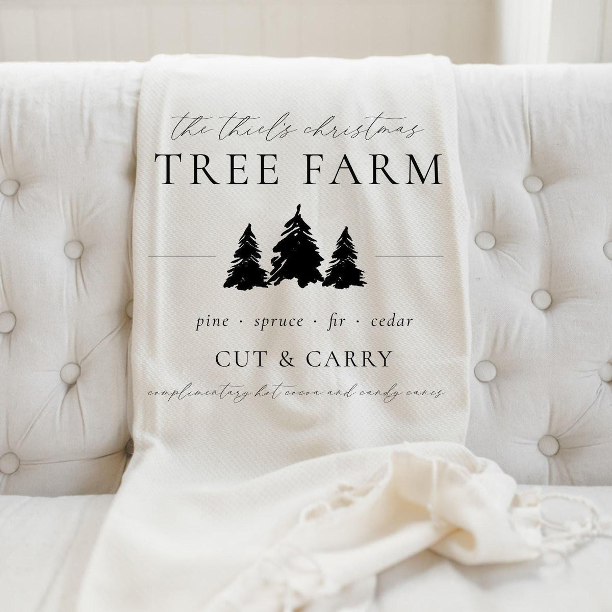 Personalized Throw Blankets - Personalized Tree Farm