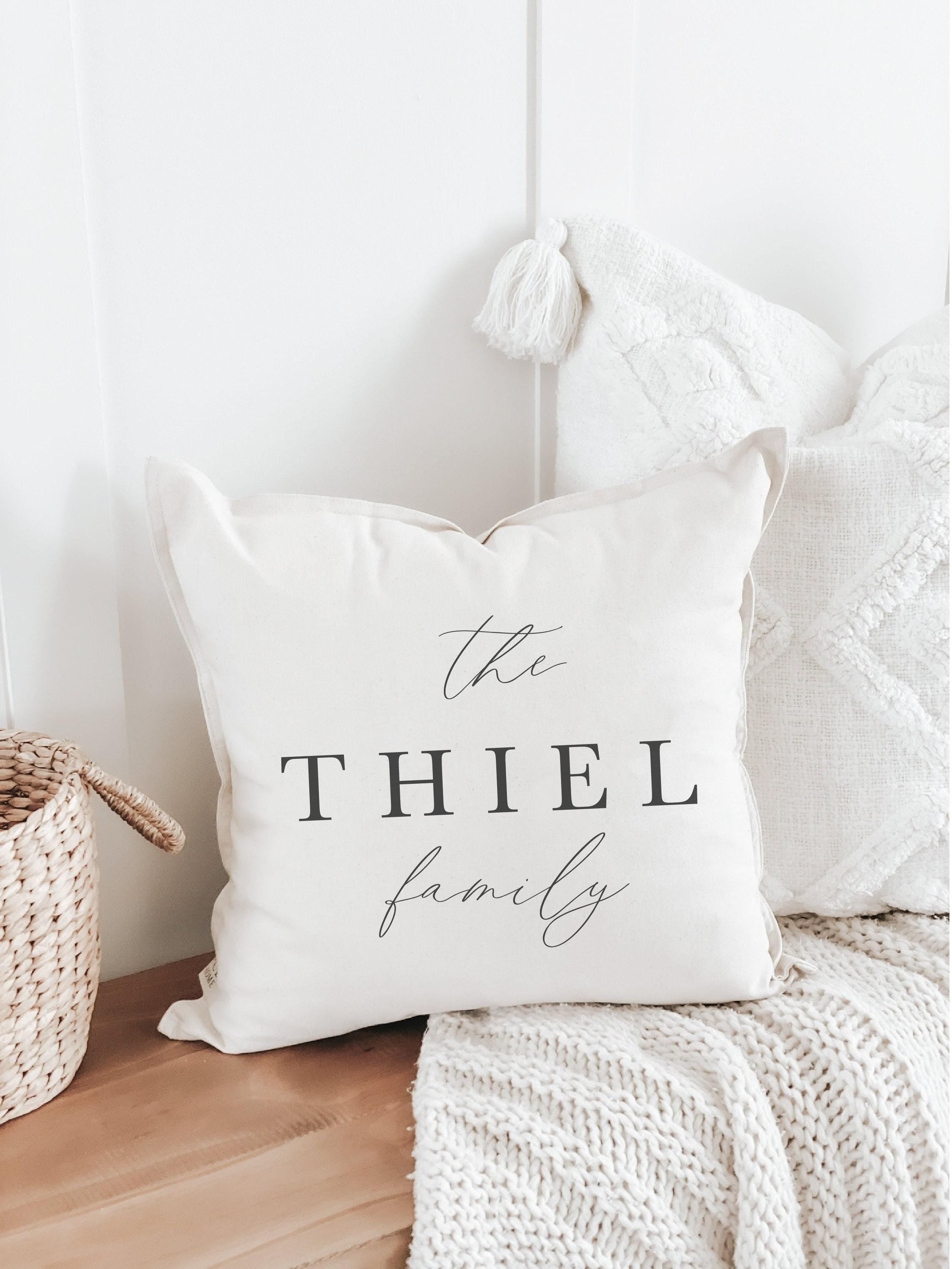 Personalized Throw Pillows - Personalized Family Name