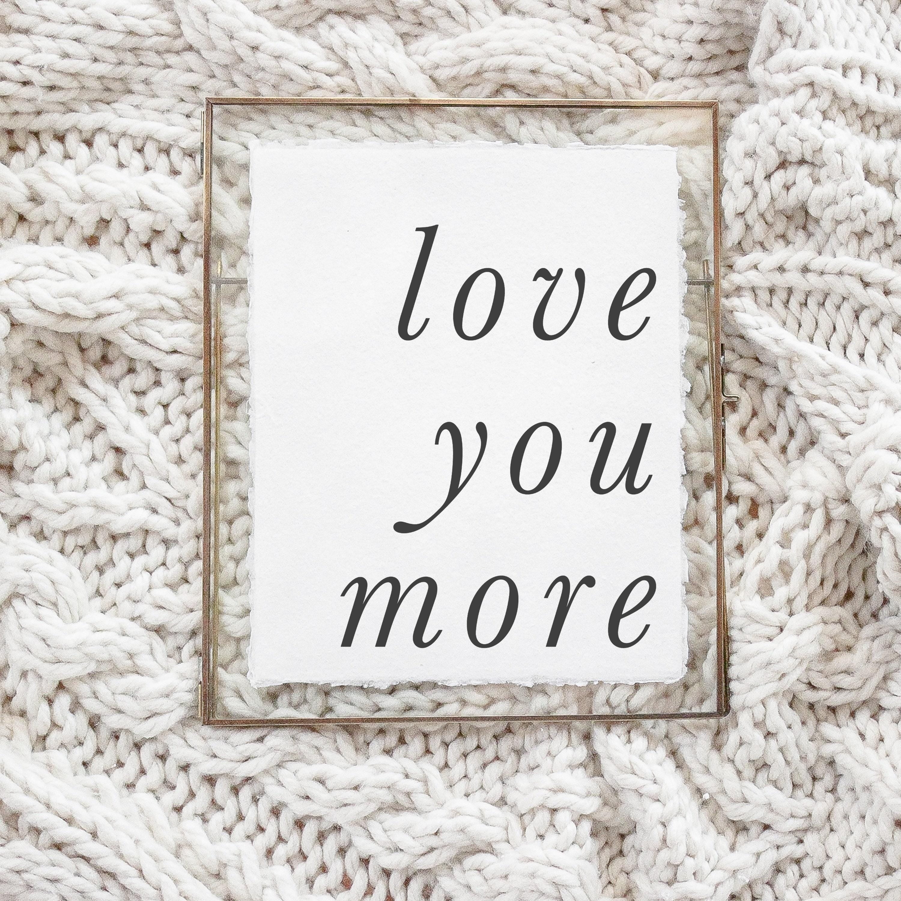 Glass Table Frames & Cards - I Love You More Than Football