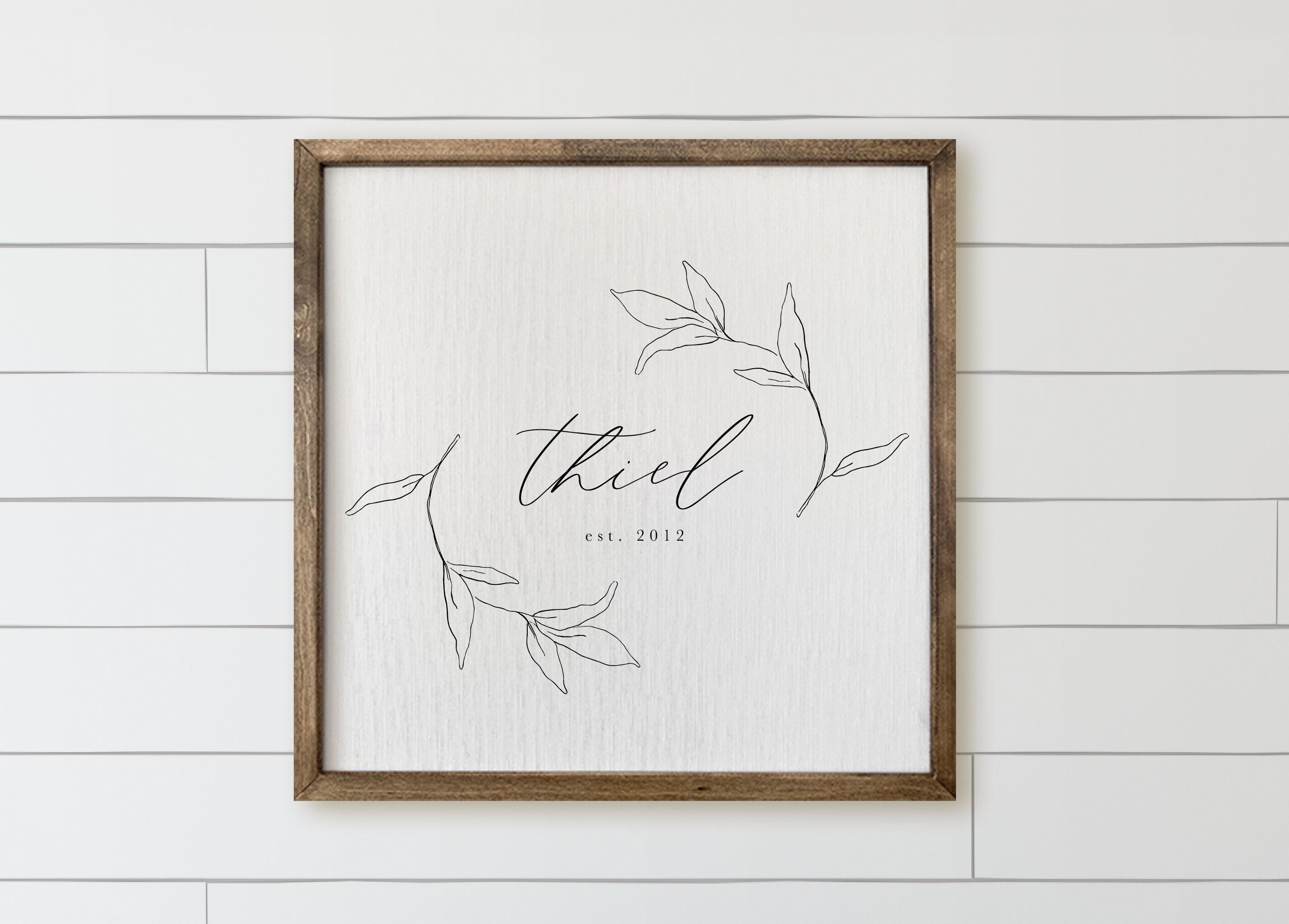 Personalized Wooden Frames - Personalized Last Name with