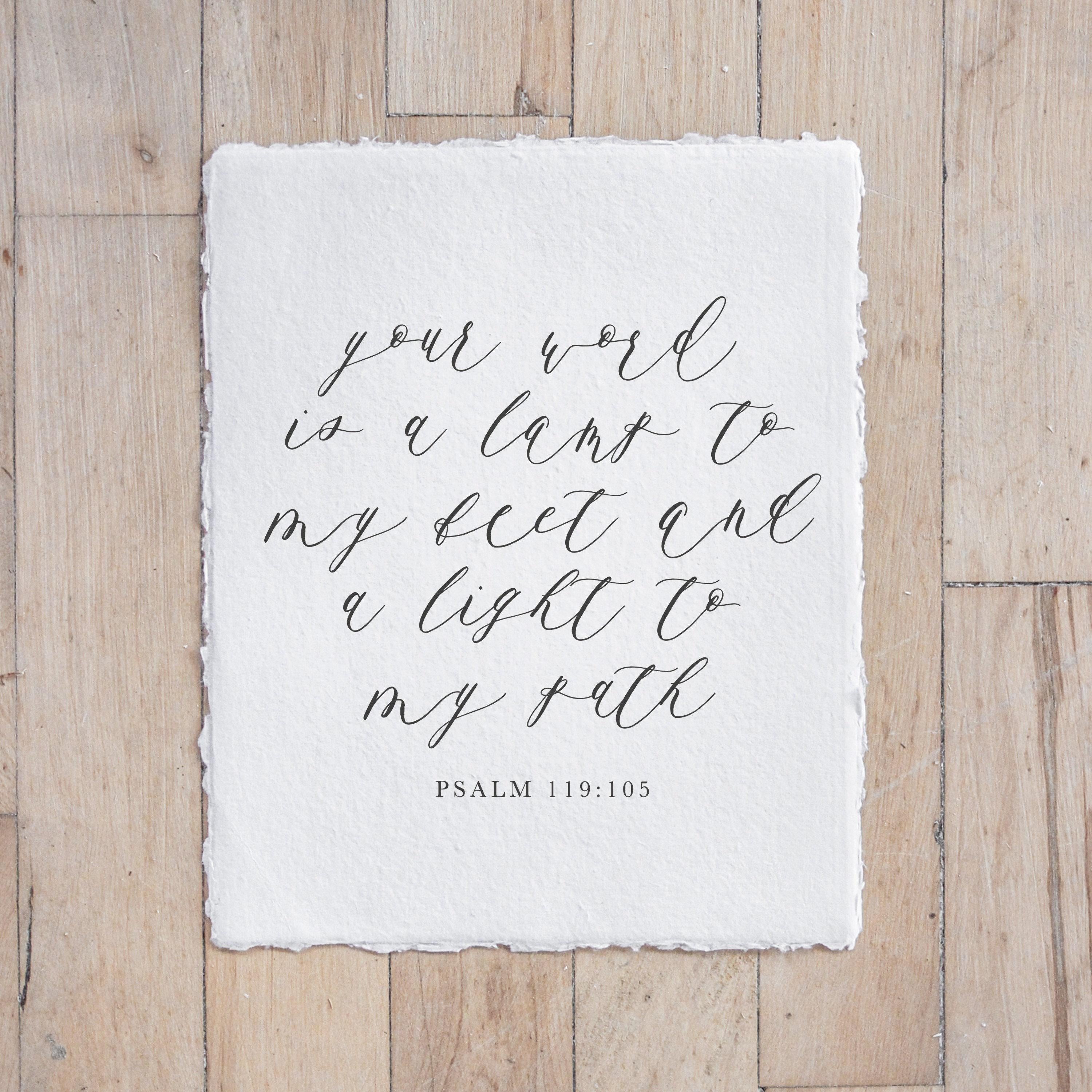 Glass Table Frames & Cards - A Light Unto My Path