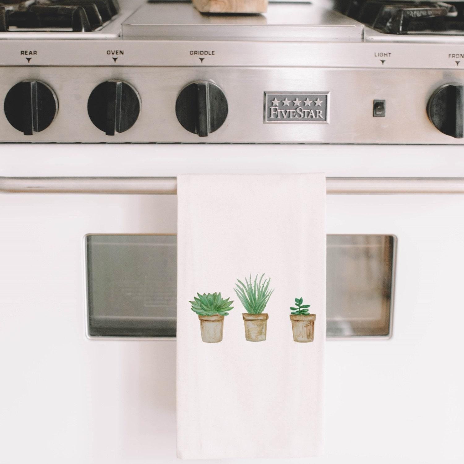 Tea Towel - Potted Succulents