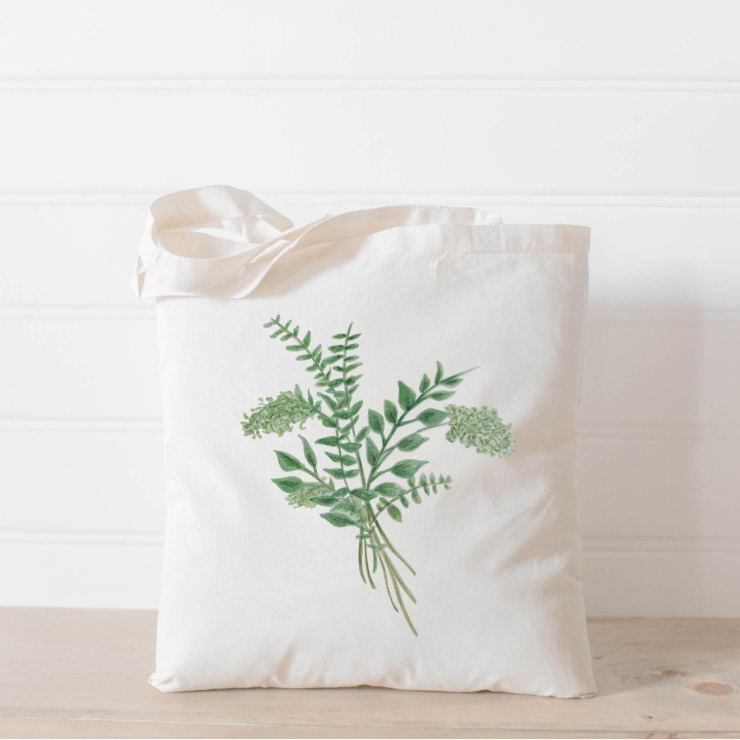 Tote Bags - Eucalyptus Bunch Watercolor
