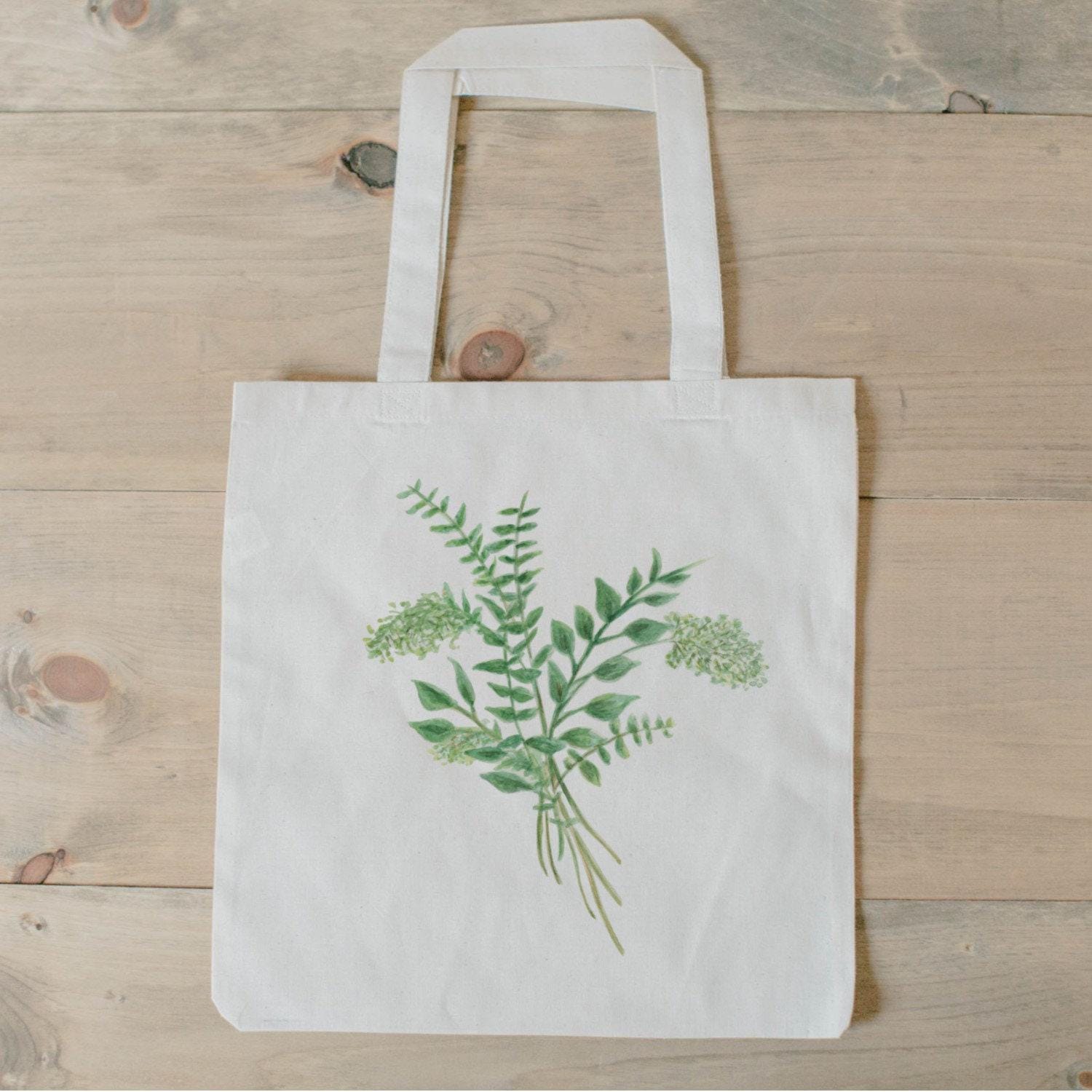 Tote Bags - Eucalyptus Bunch Watercolor
