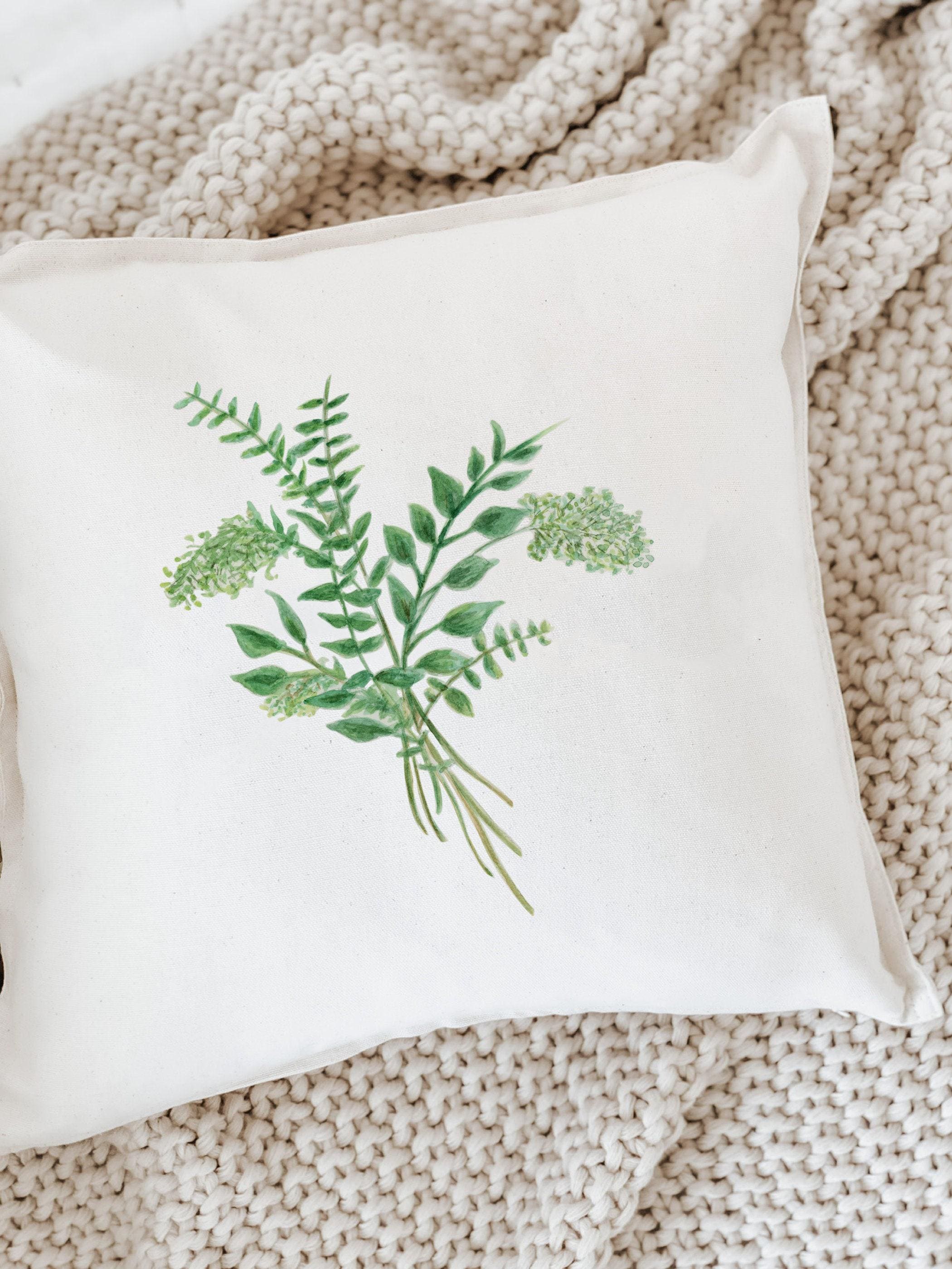 Throw Pillows - Eucalyptus Watercolor