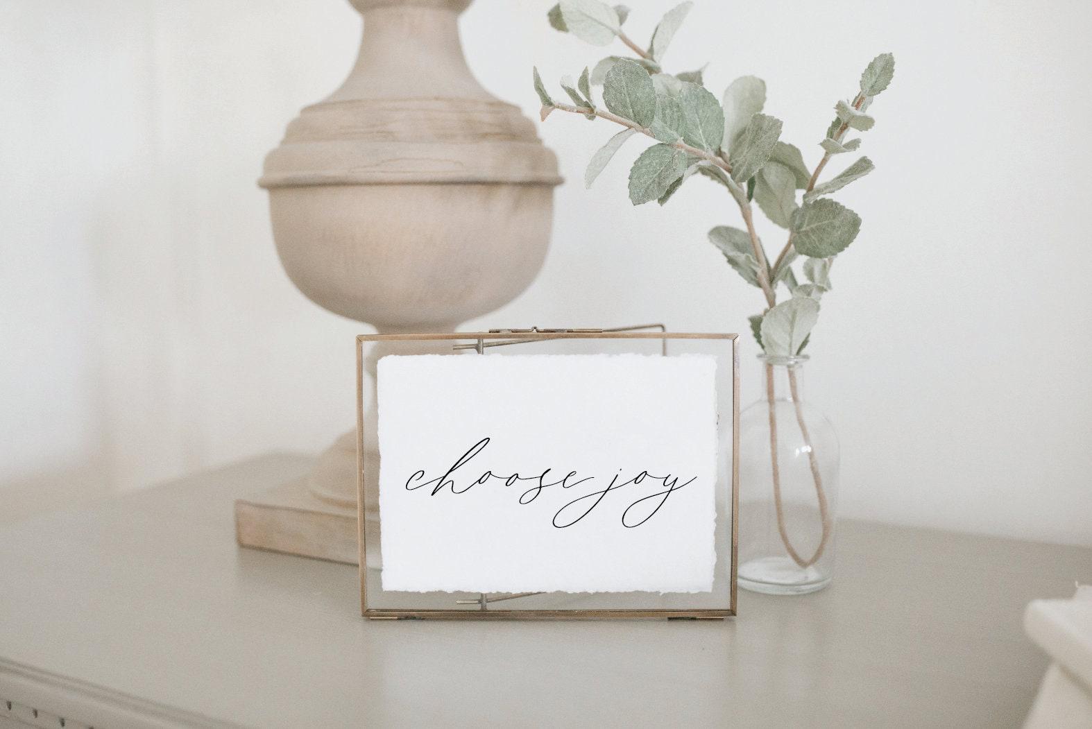 Glass Table Frames & Cards - Choose Joy