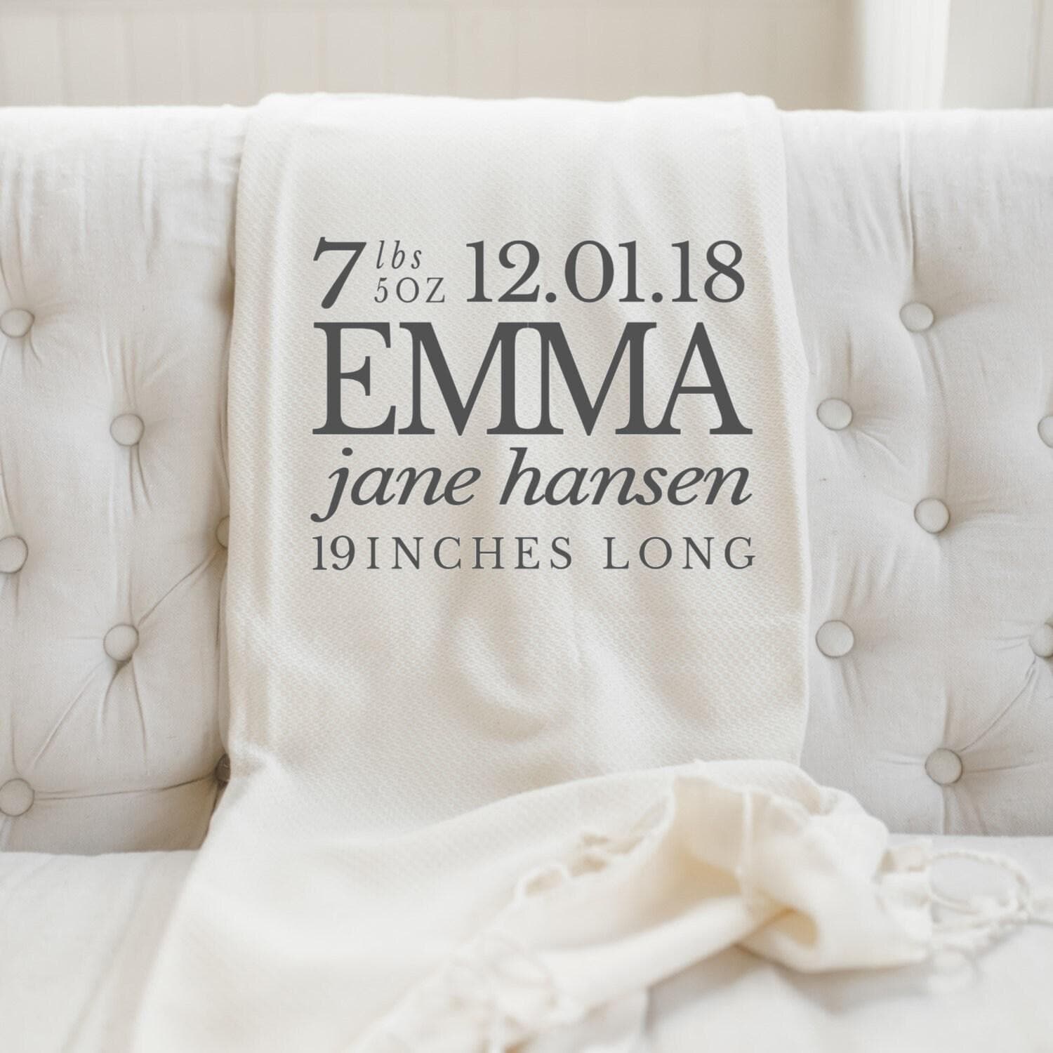 Personalized Throw Blankets - Personalized Baby Name and