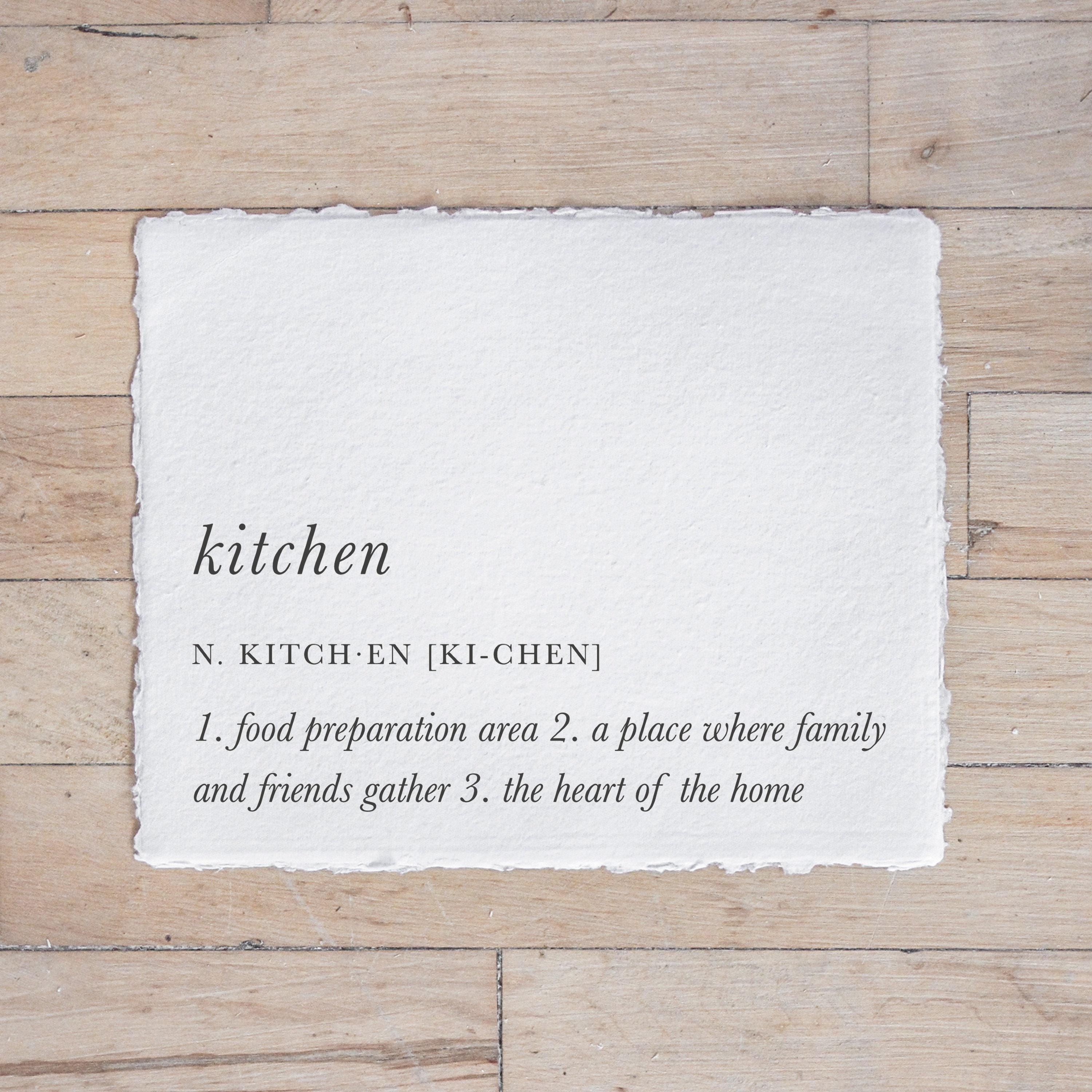 Glass Table Frames & Cards - Kitchen Definition