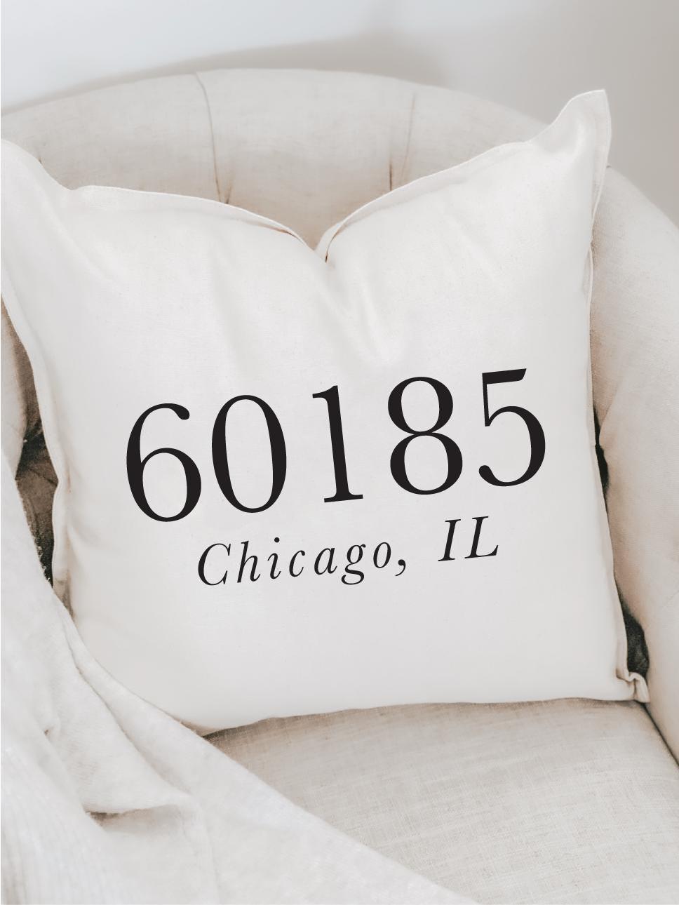Personalized Throw Pillows - Personalized Zip Code