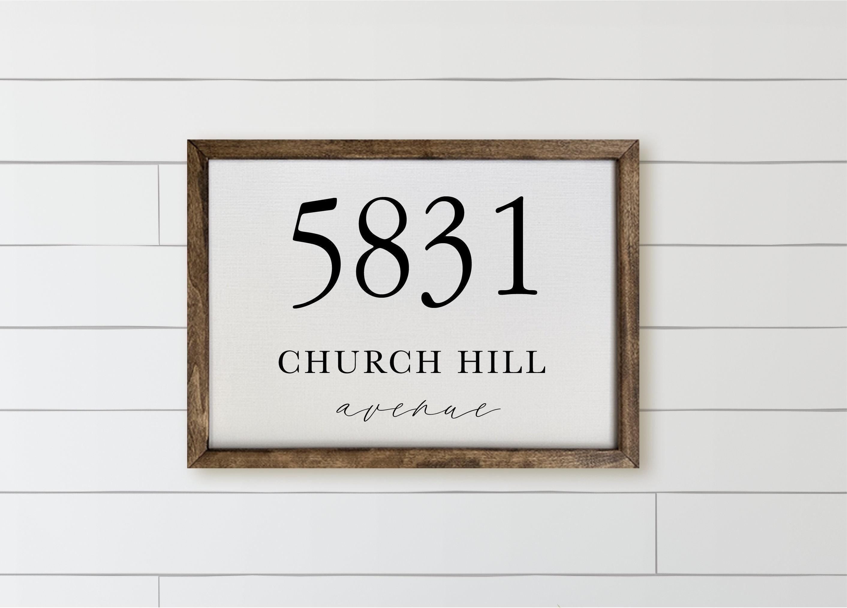 Personalized Wooden Frames - Personalized Lettered Address