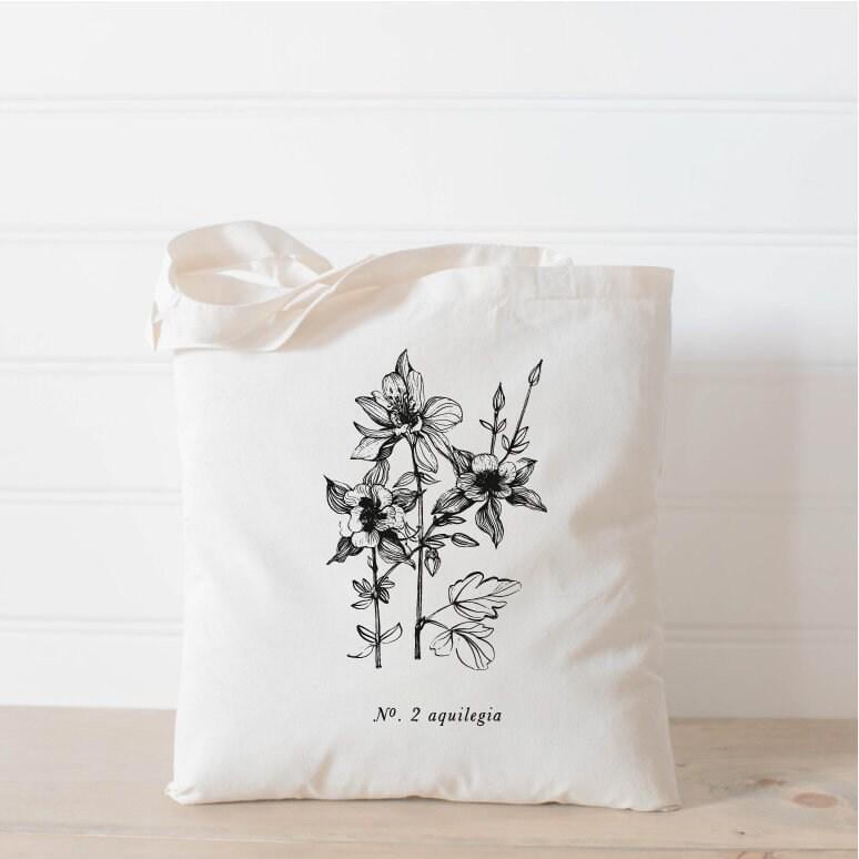 Tote Bags - Botanical Flowers