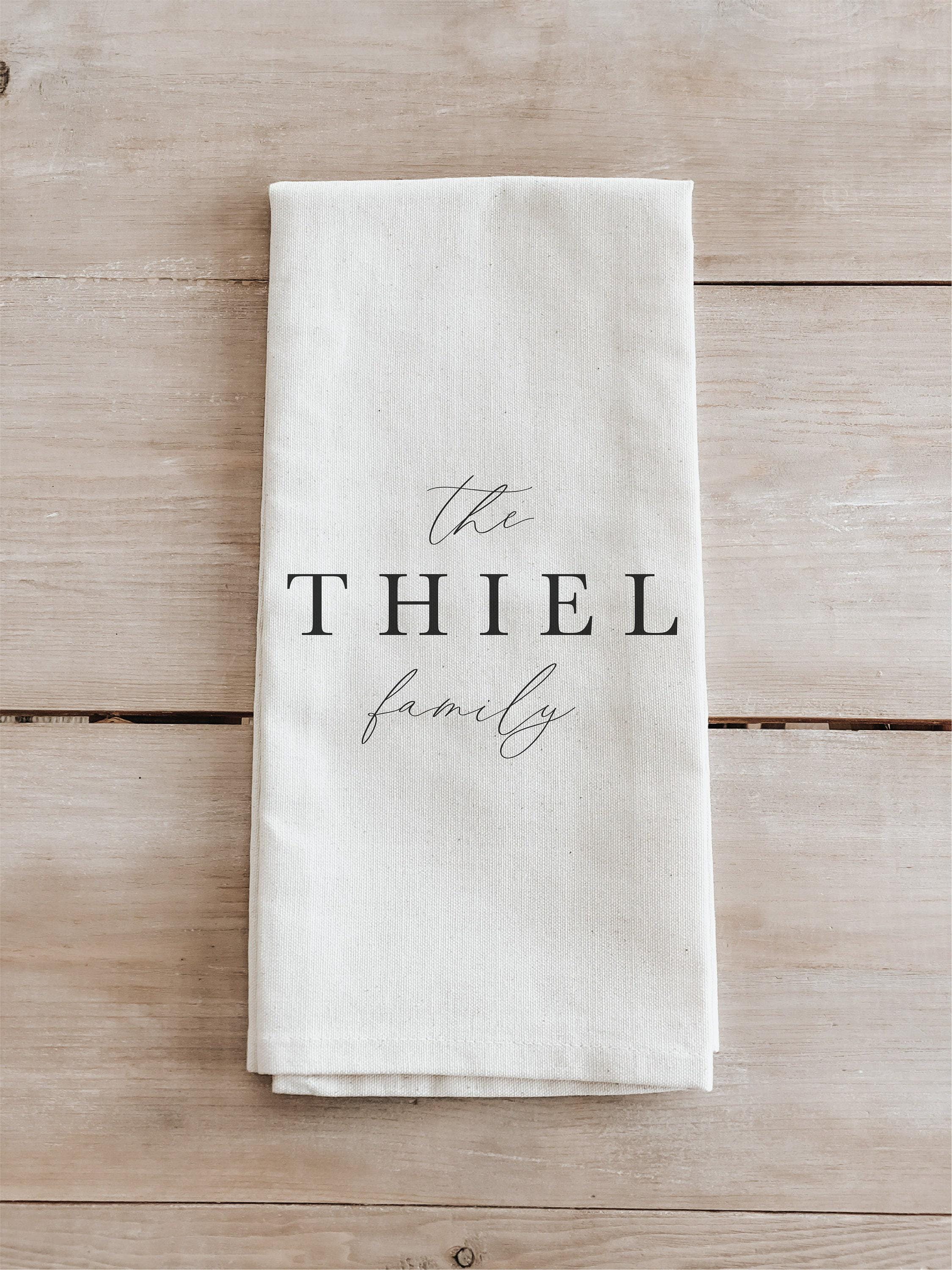 Personalized Tea Towel - Personalized Family Name