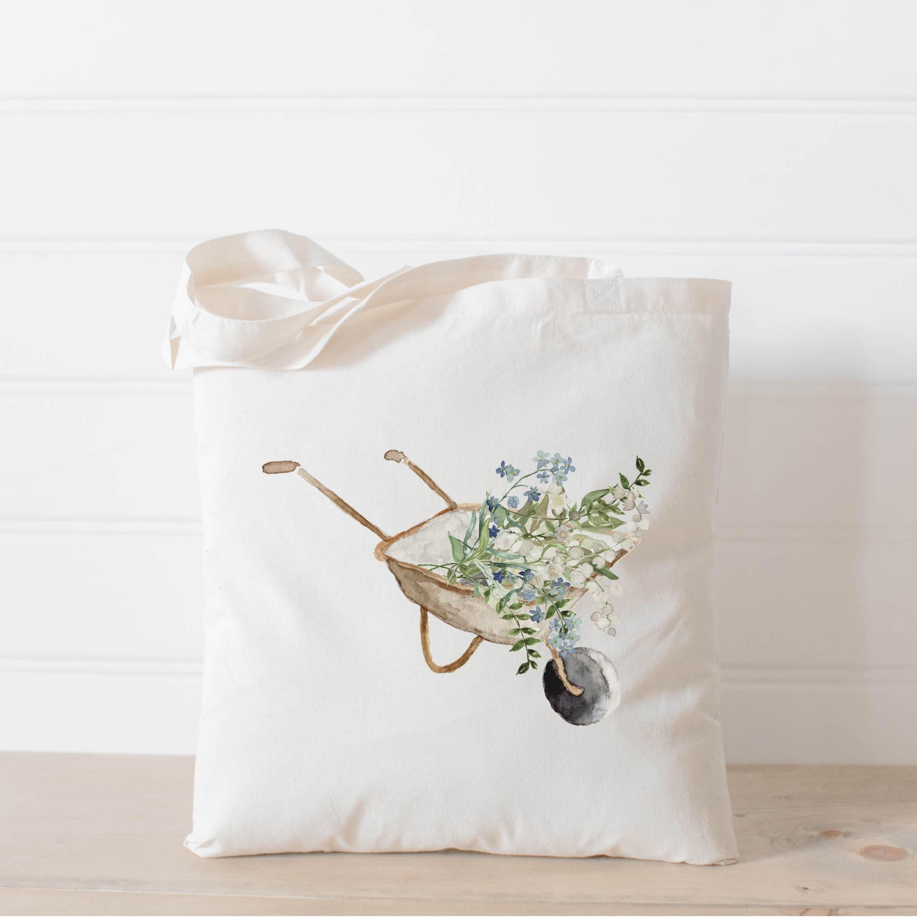 Tote Bags - Wheel Barrow Watercolor