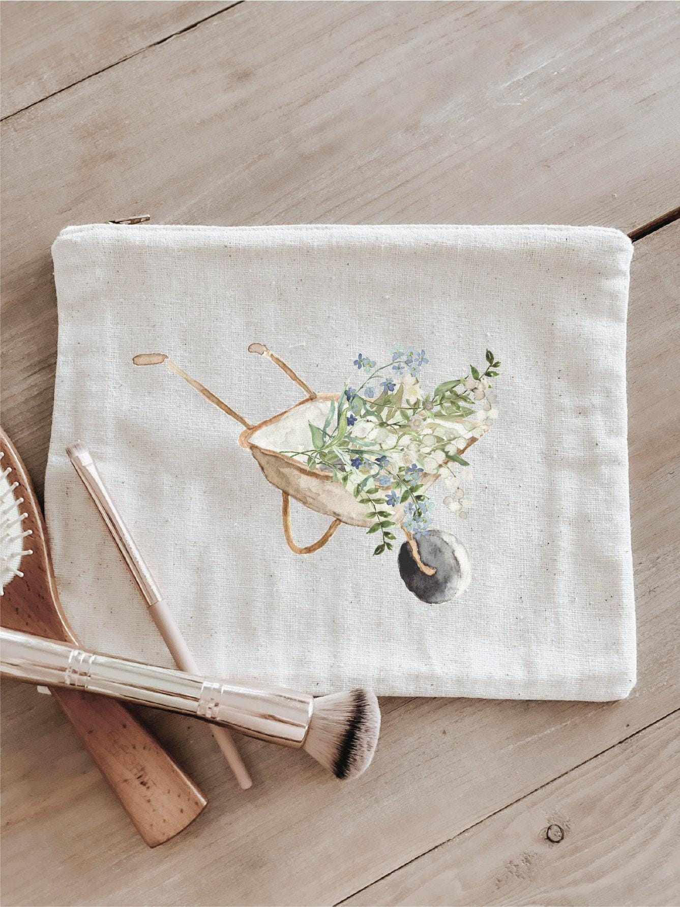 Makeup Bags - Floral Wheelbarrow