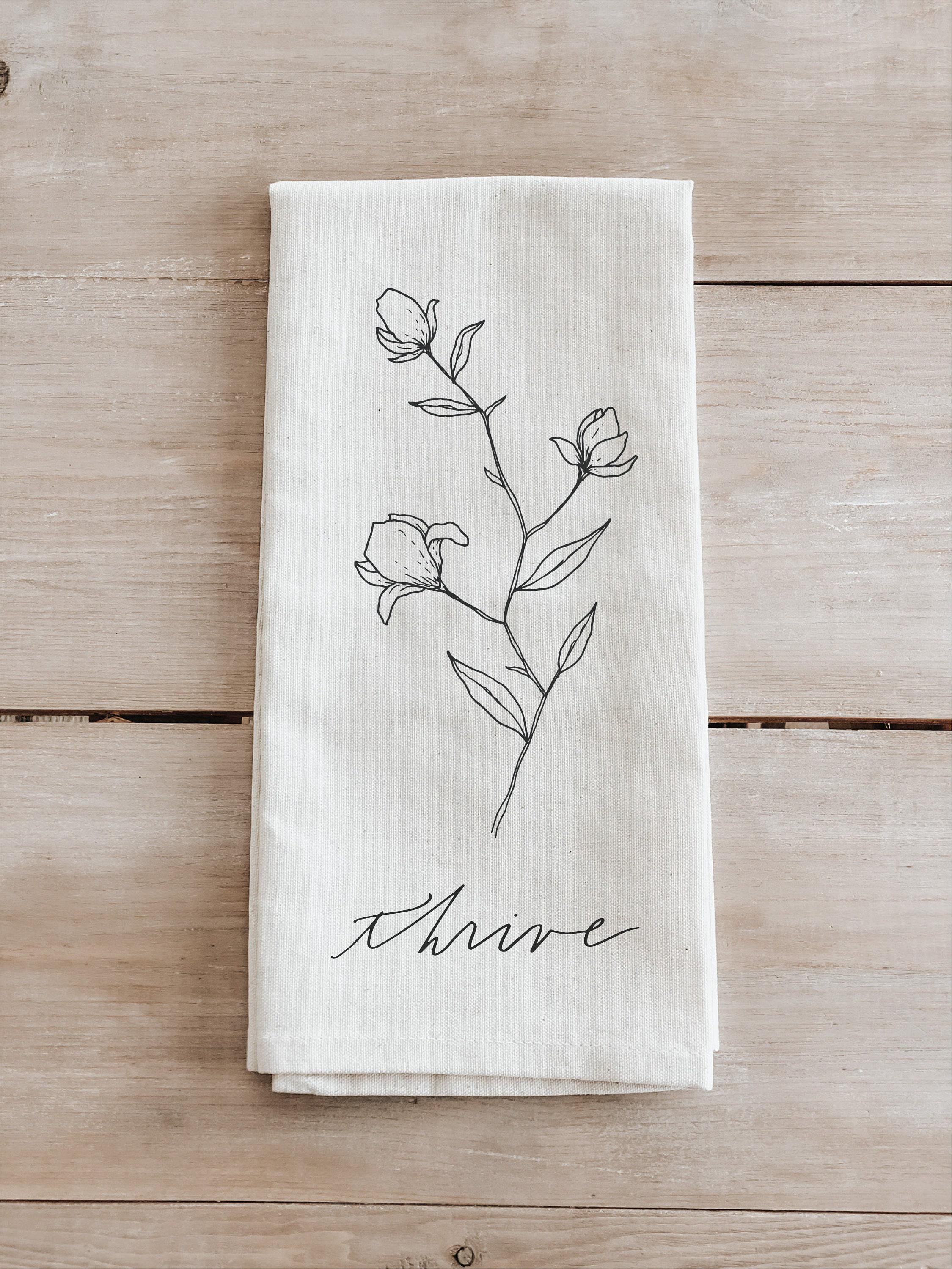 Tea Towel - Thrive Wildflower