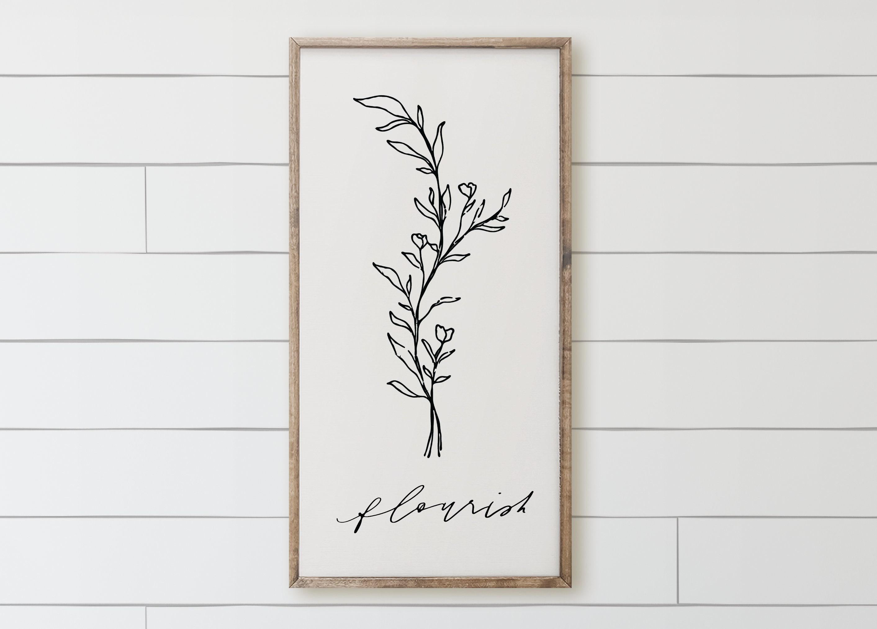 Wooden Frames - Flourish Wildflower