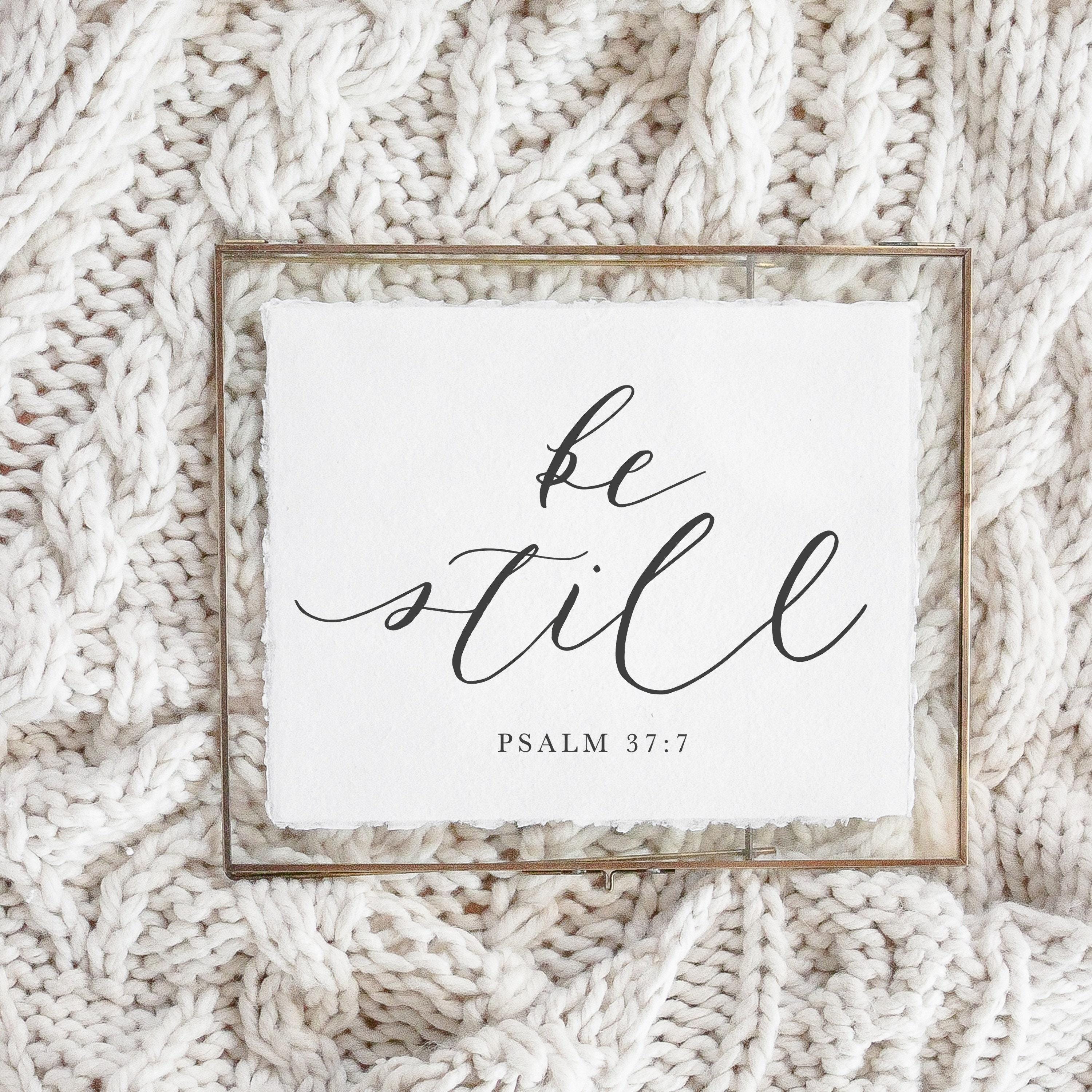 Glass Table Frames & Cards - Be Still