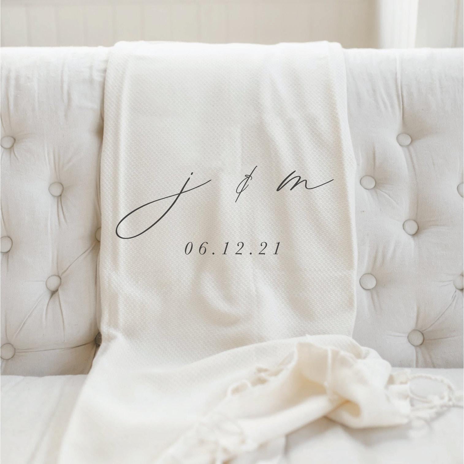 Personalized Throw Blankets - Personalized Two Initials
