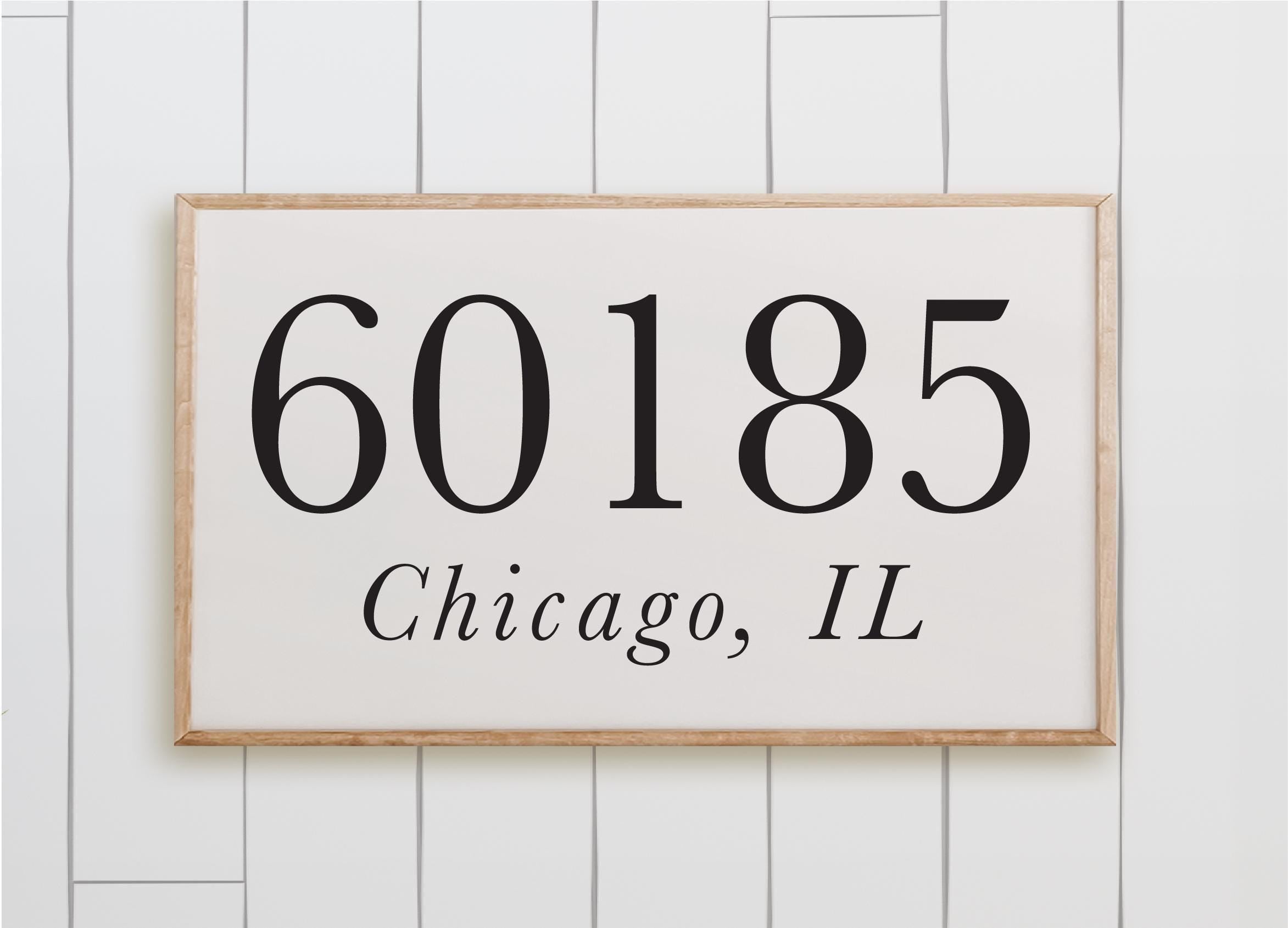 Personalized Wooden Frames - Personalized Zip Code