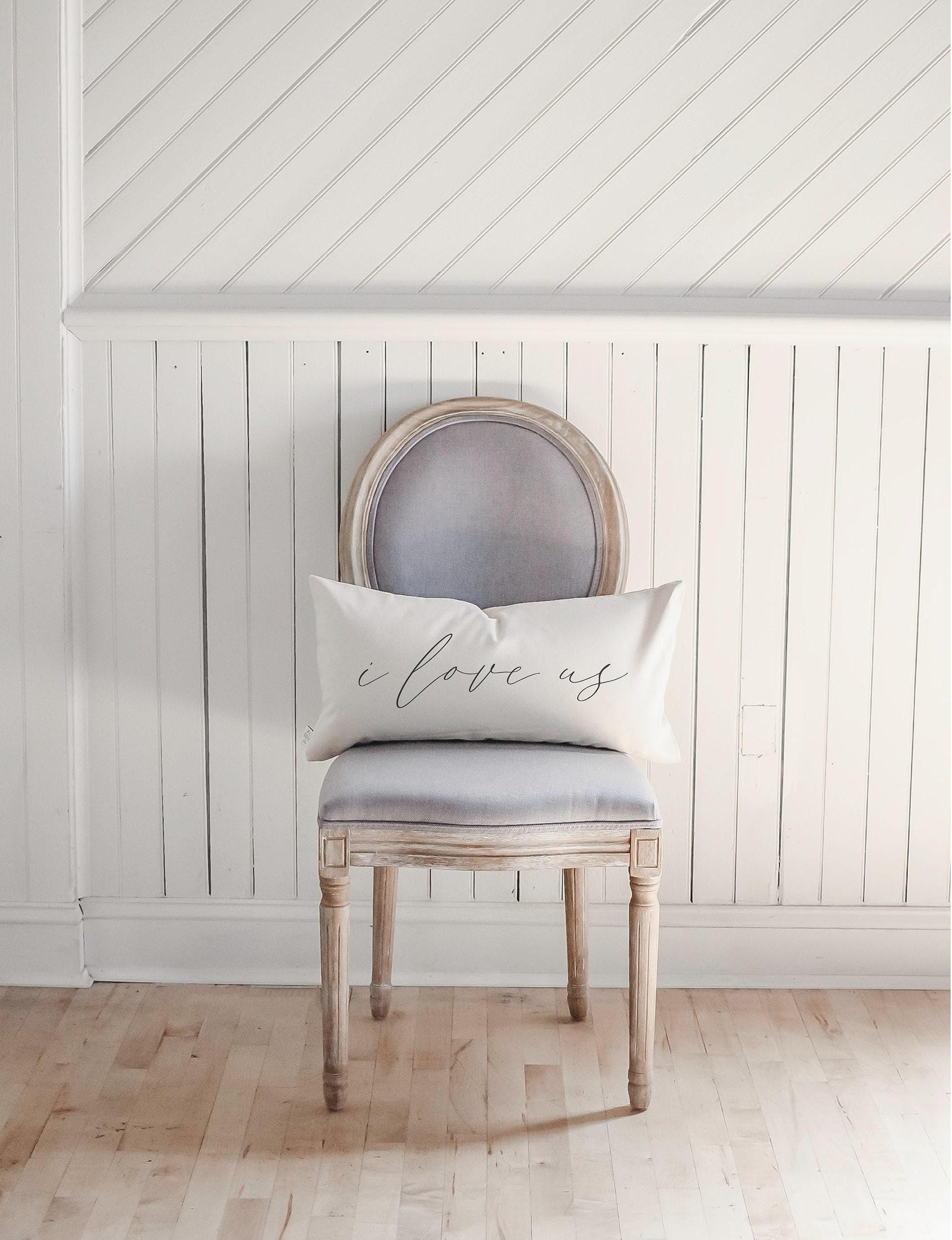 Lumbar Pillows - I Love Us Calligraphy