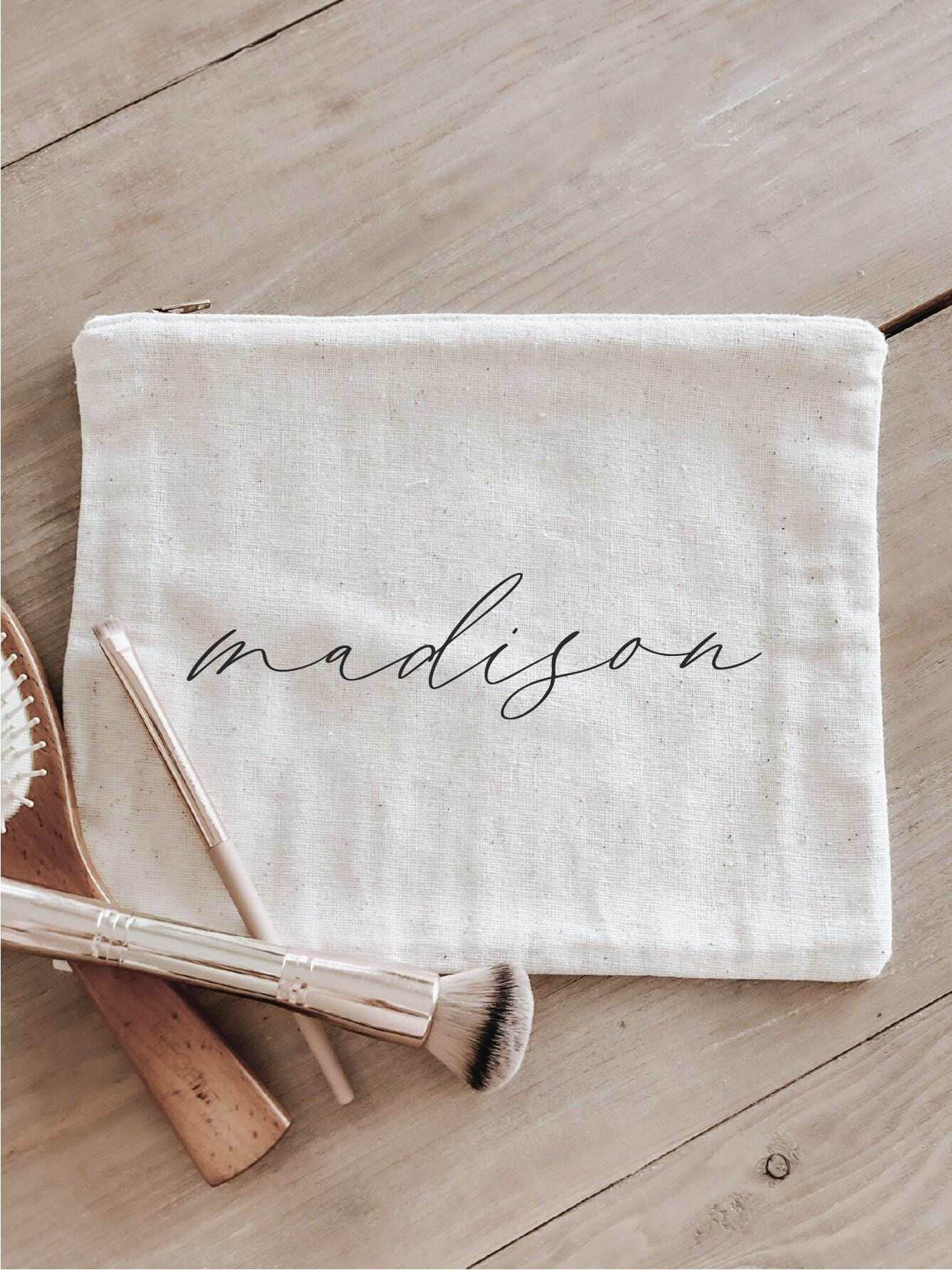 Personalized Makeup Bags - Personalized Calligraphy Name