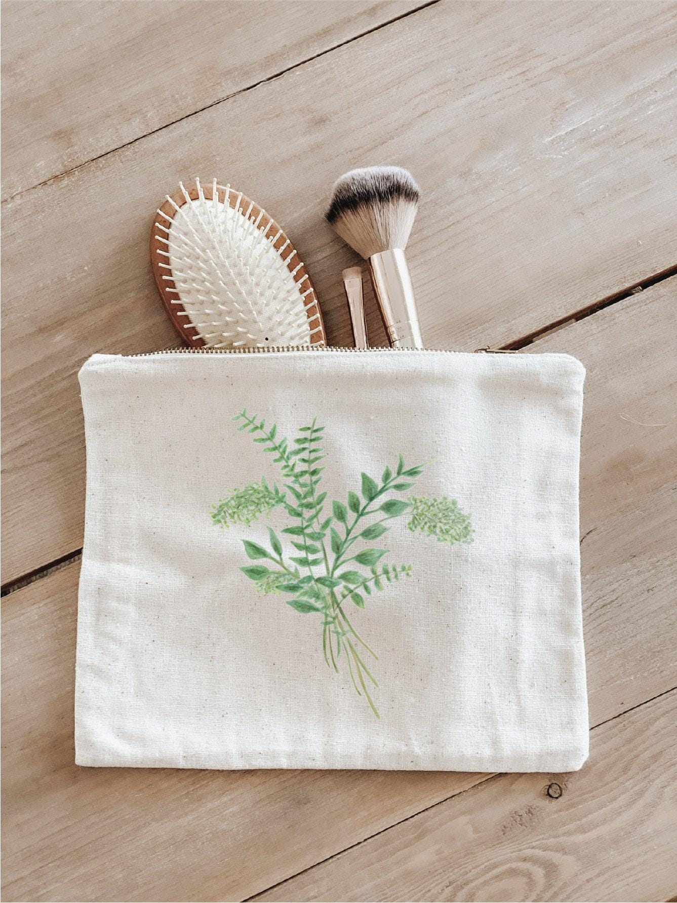 Makeup Bags - Eucalyptus Bunch Watercolor