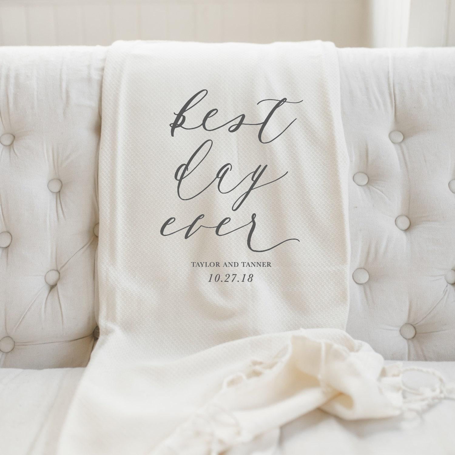 Personalized Throw Blankets - Personalized Best Day Ever