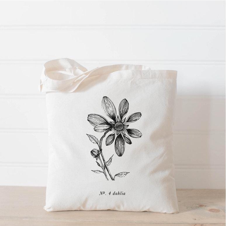 Tote Bags - Botanical Flowers