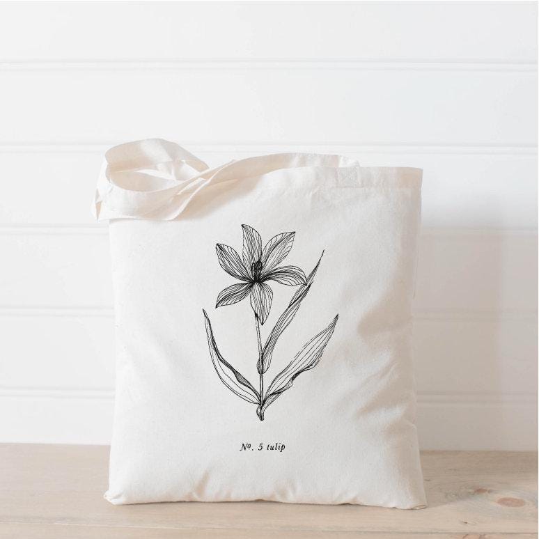 Tote Bags - Botanical Flowers