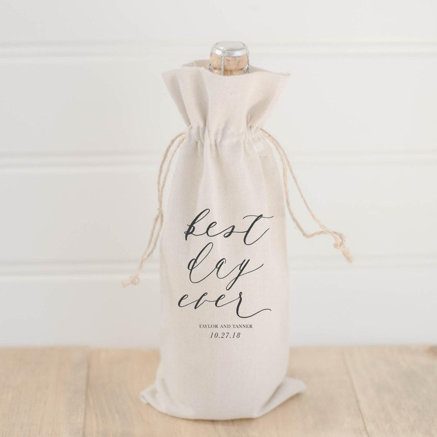 Personalized Wine Bags - Personalized Best Day Ever