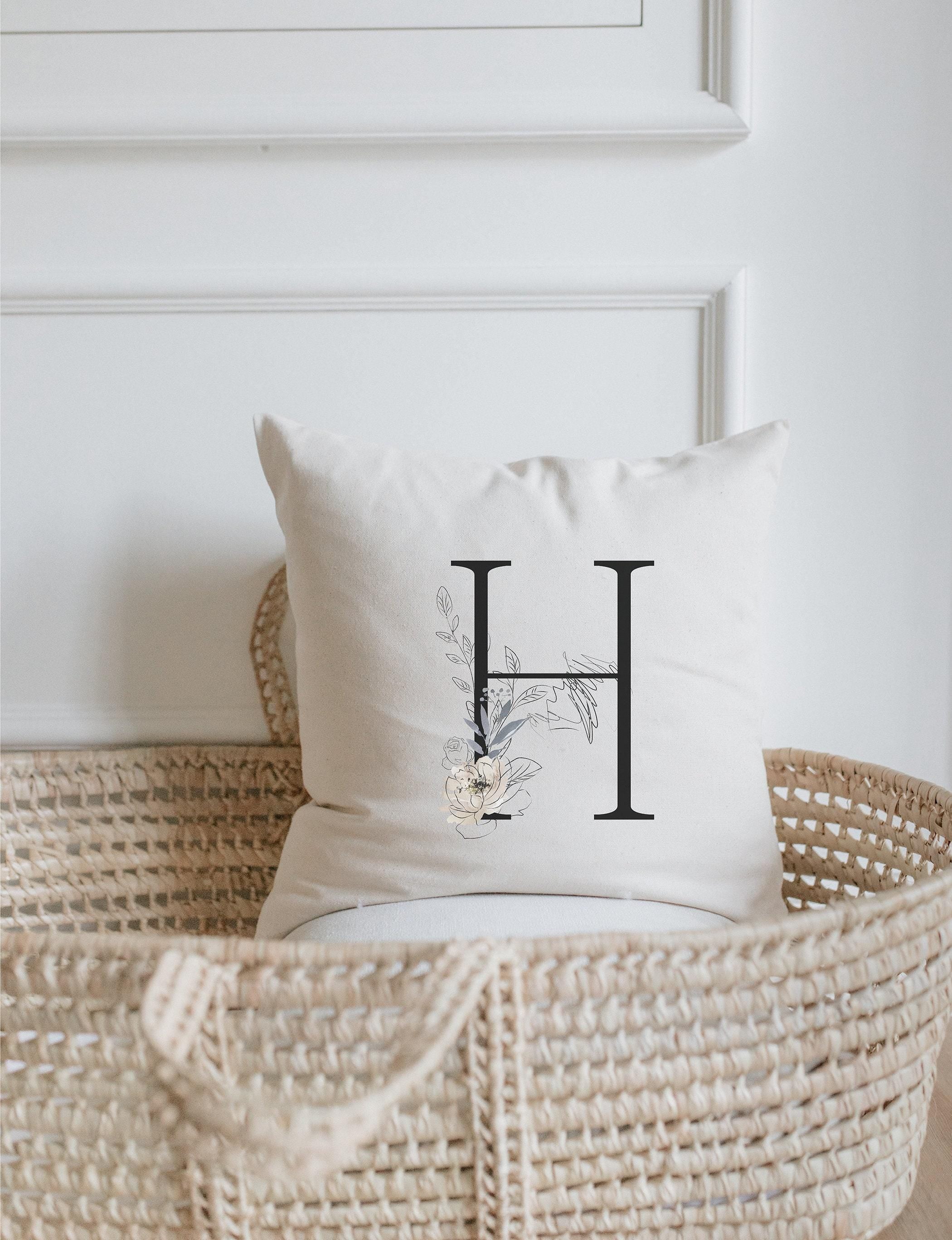 Throw Pillows - Floral Letter