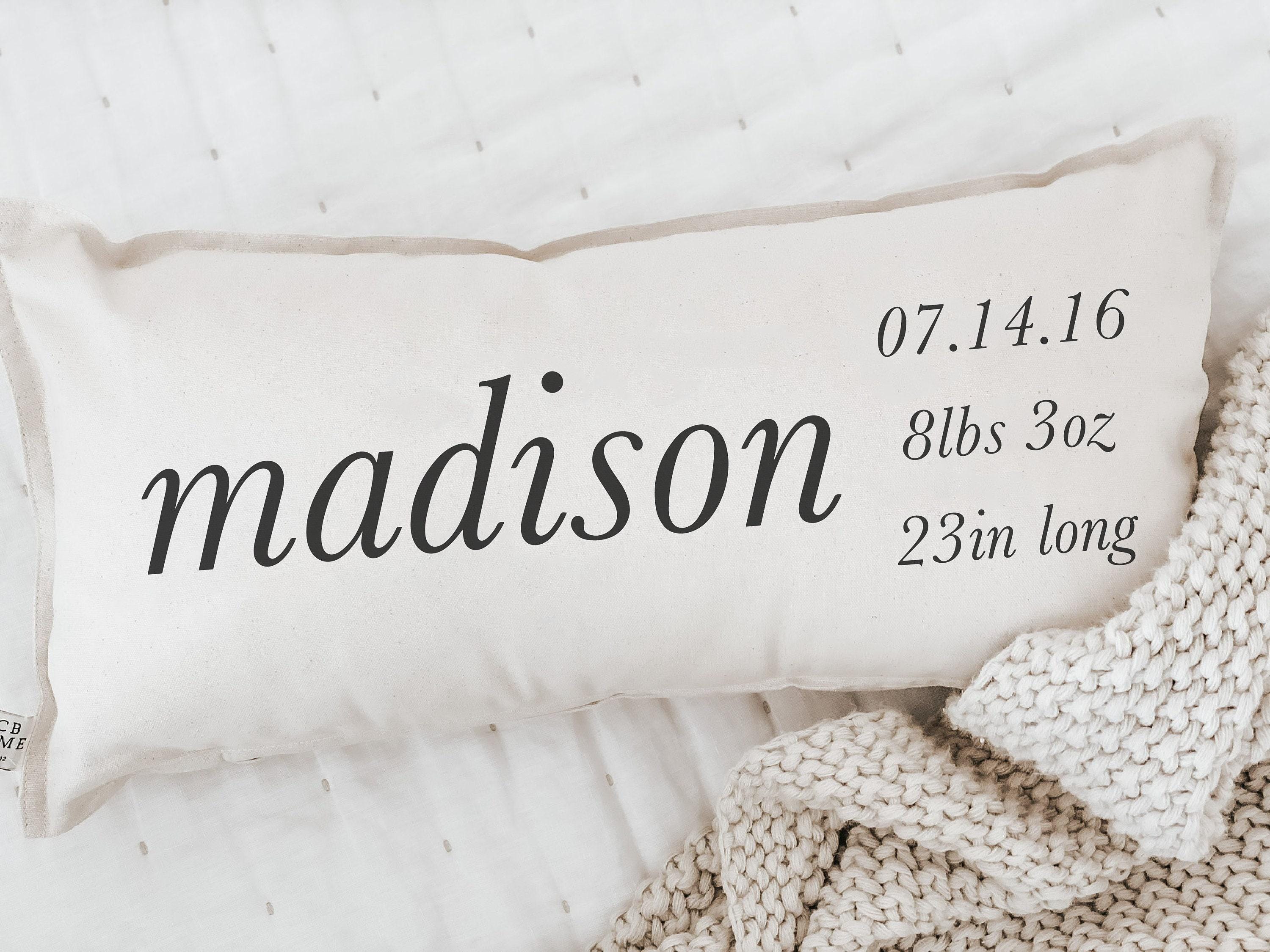 Personalized Lumbar Pillows - Personalized Birth Stats