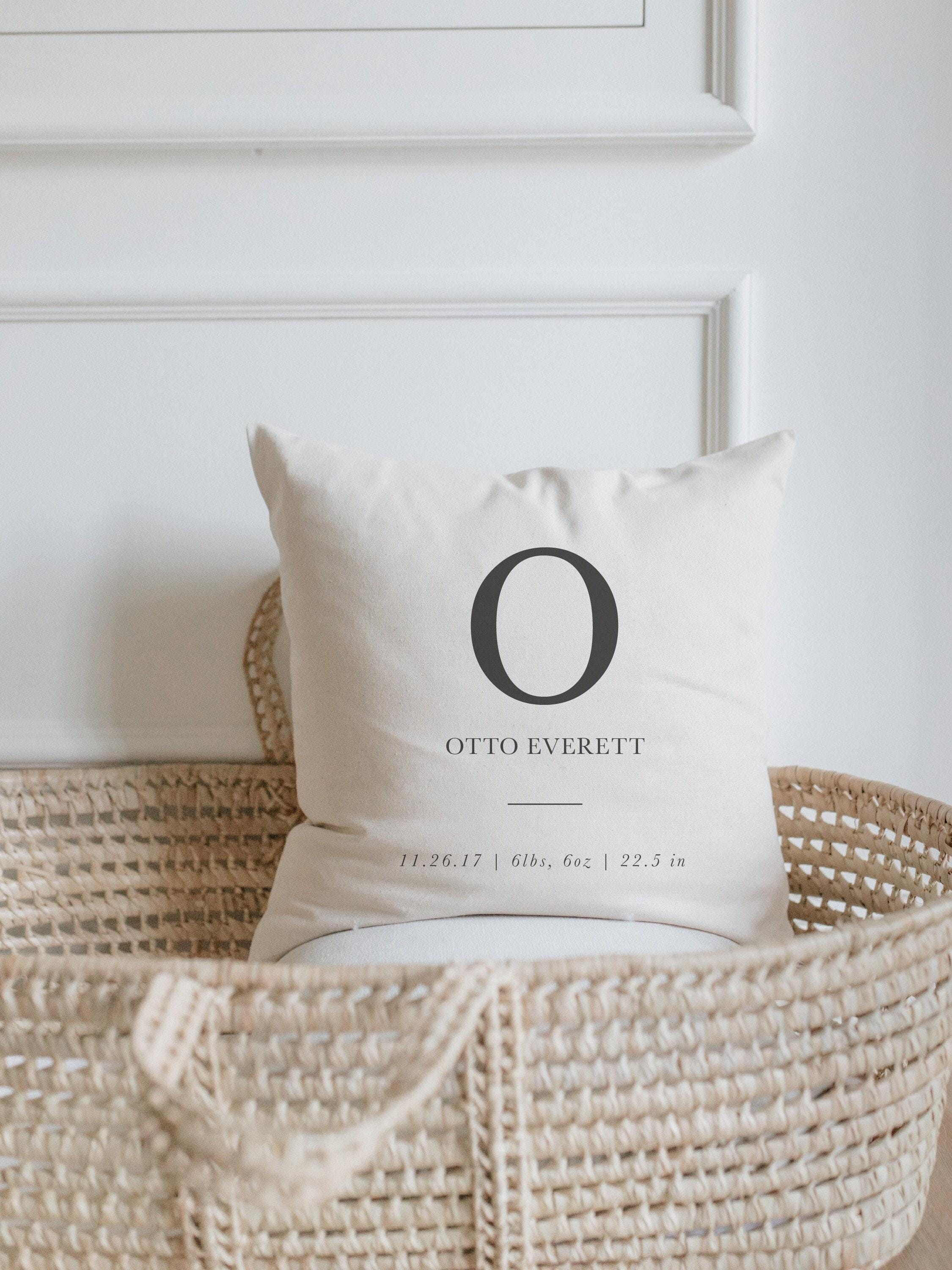 Personalized Throw Pillows - Personalized Minimal Birth