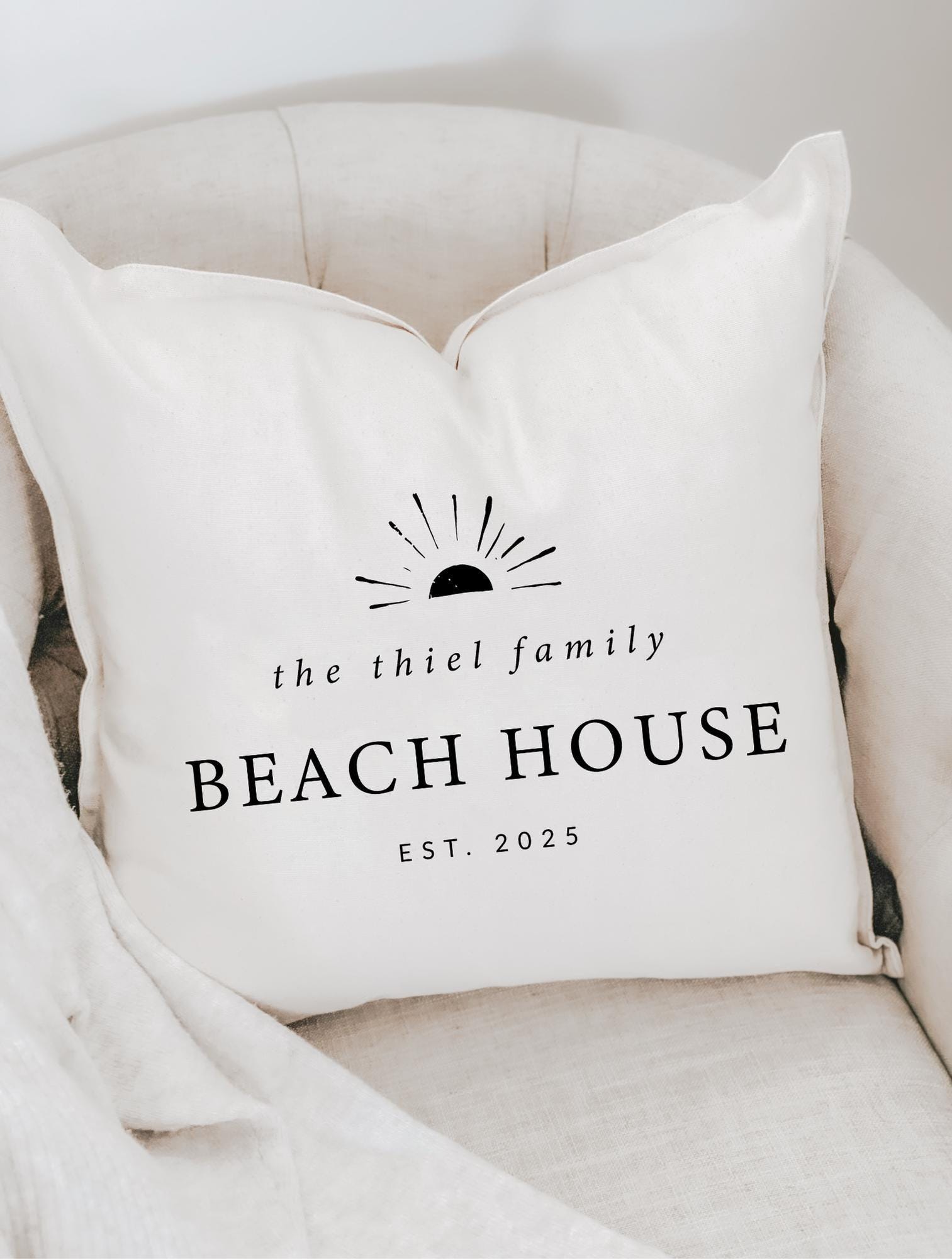 Personalized Throw Pillows - Personalized Beach House
