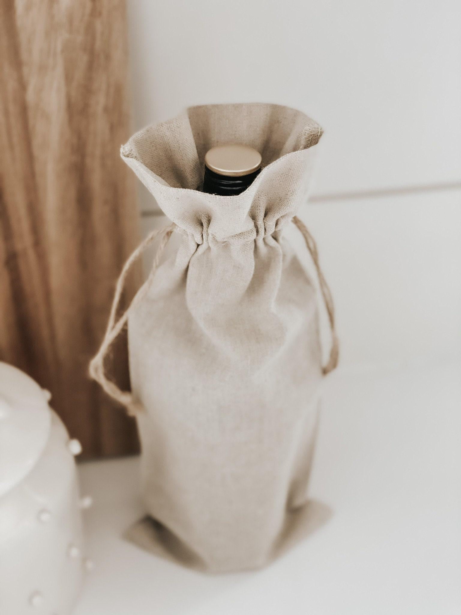 Wine Bags - Mr and Mrs Calligraphy