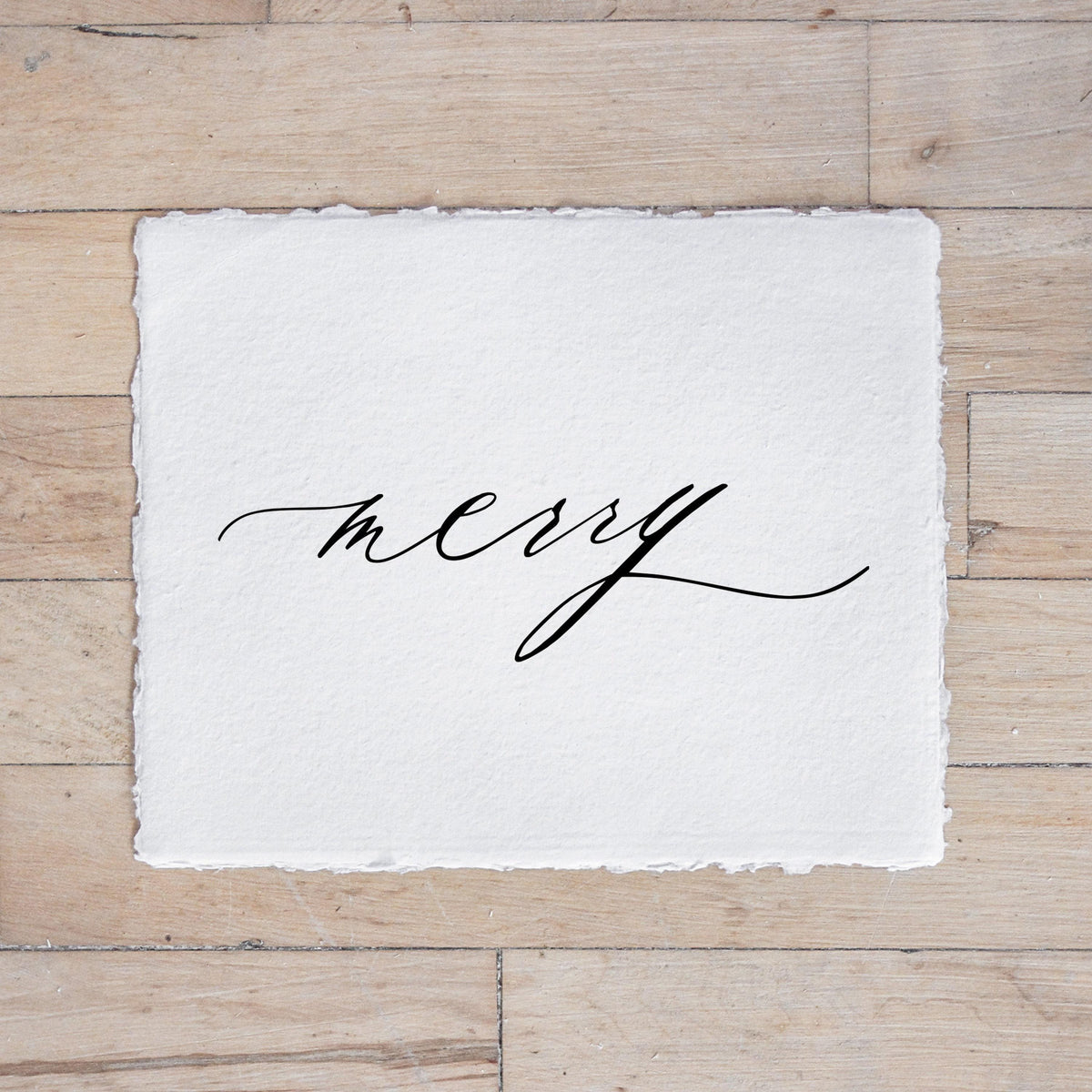 Glass Table Frames & Cards - Merry Script