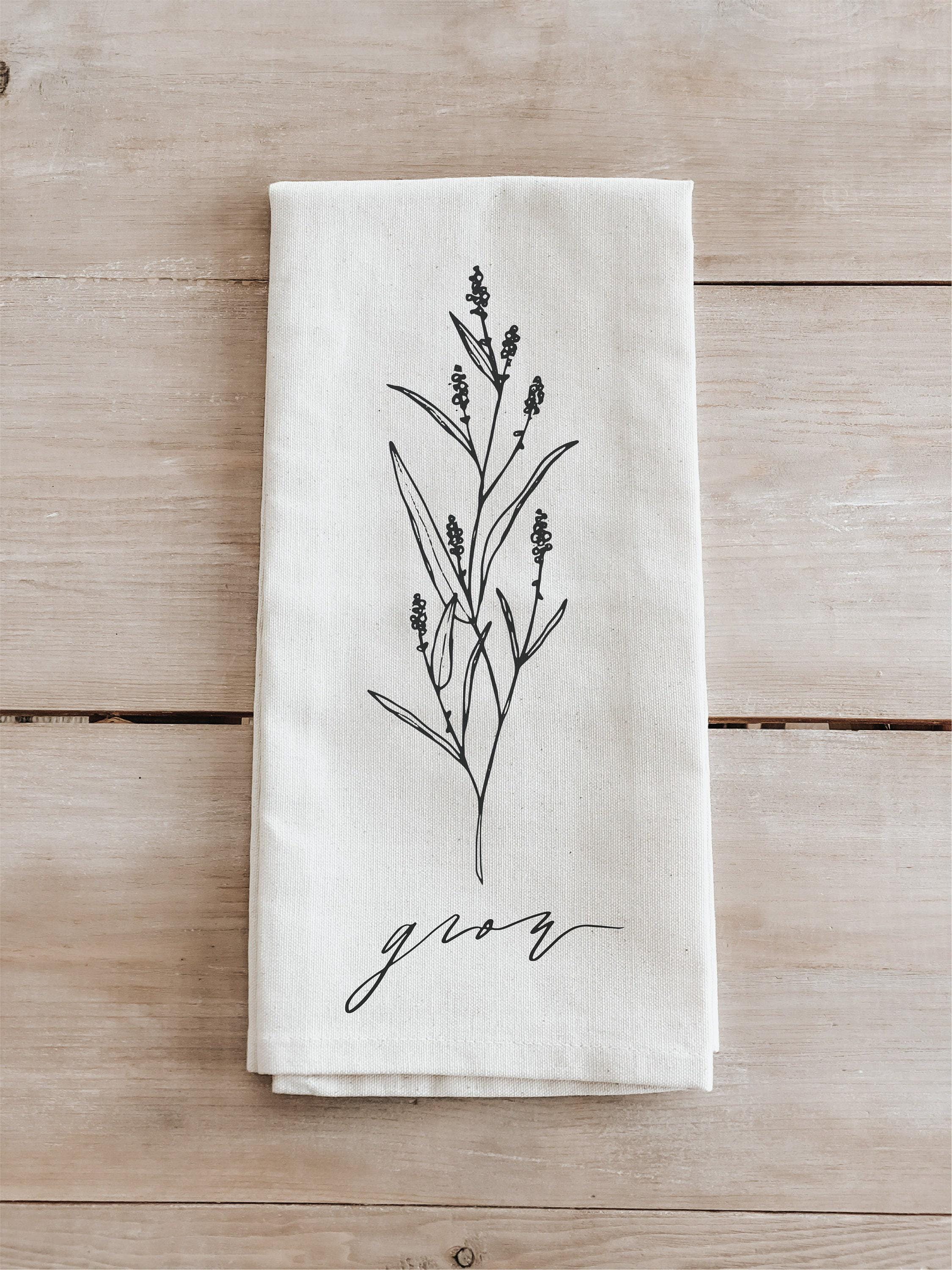 Tea Towel - Grow Wildflower