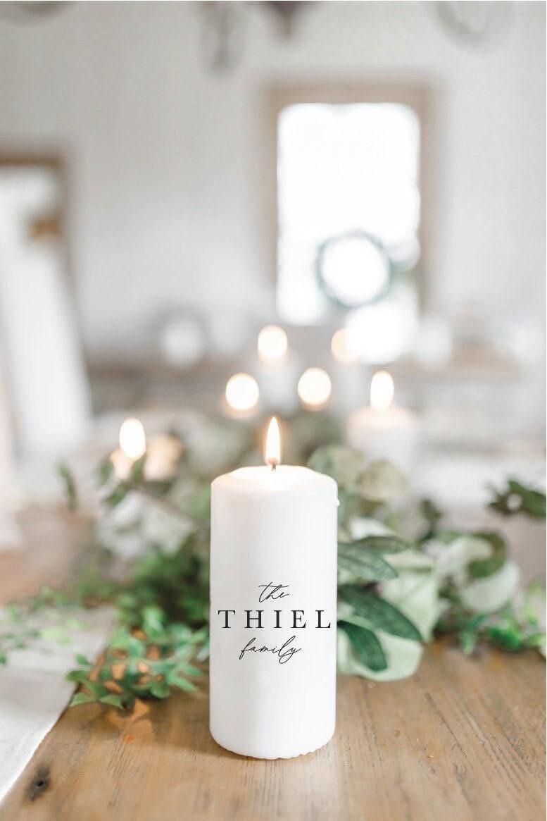 Personalized Candles - Personalized Family Name