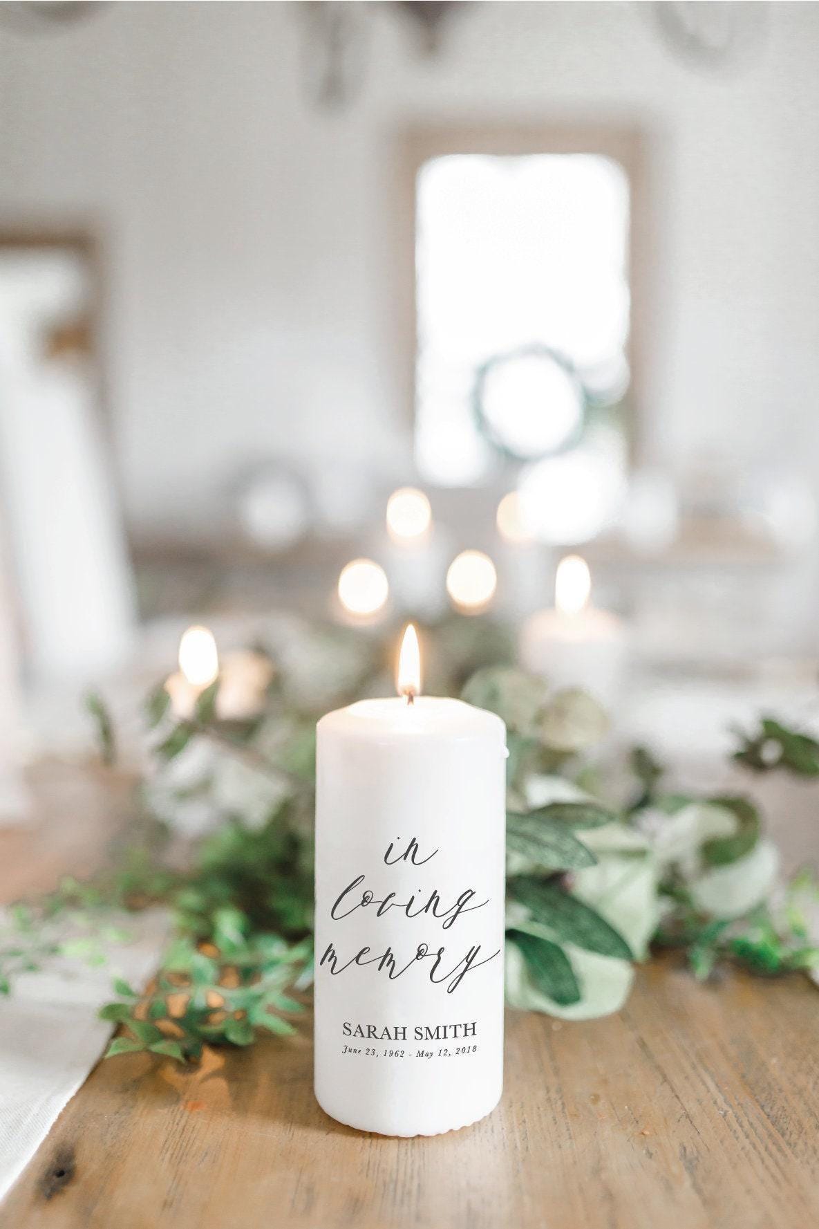 Personalized Candles - Personalized In Loving Memory