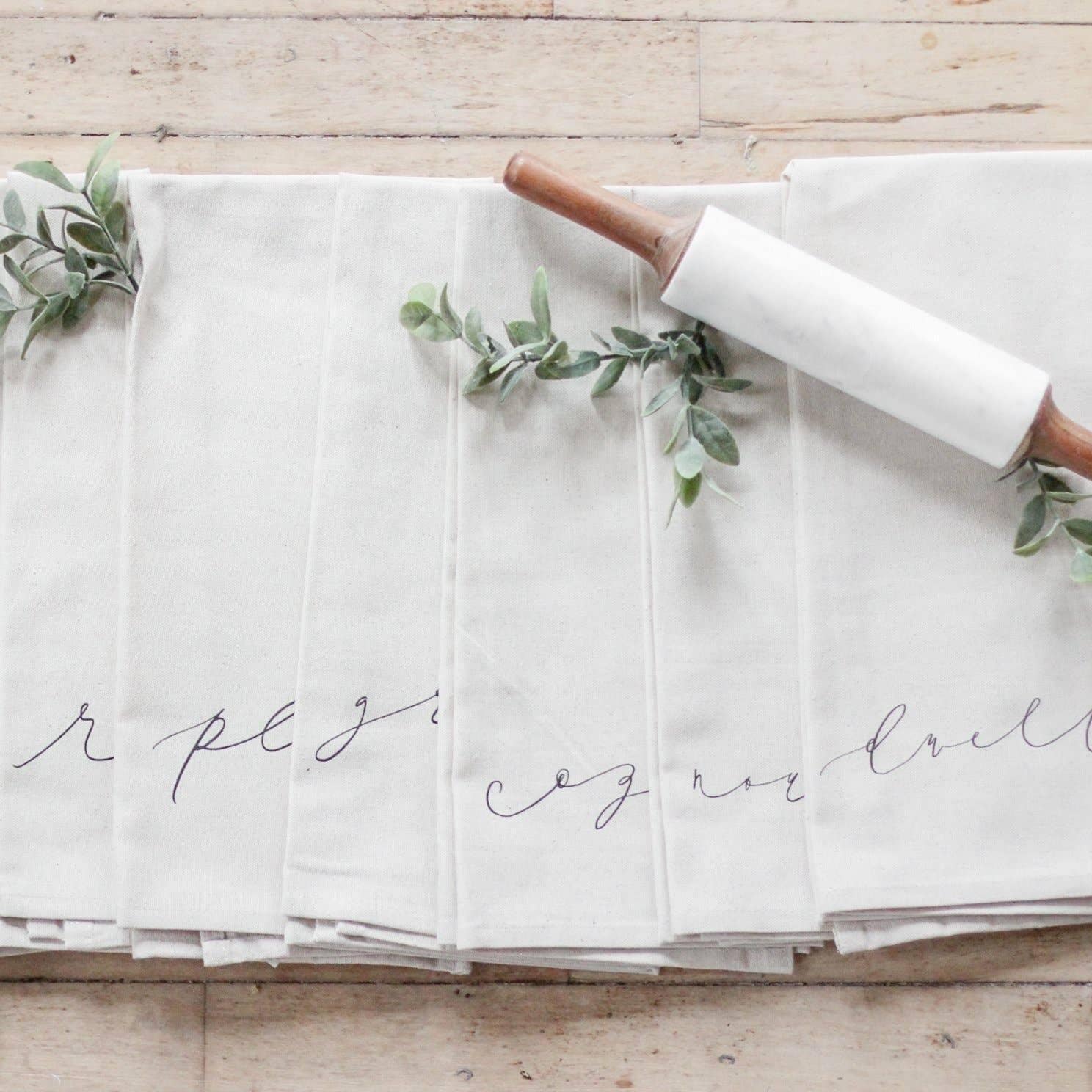 Tea Towel - Cozy Cottage Words