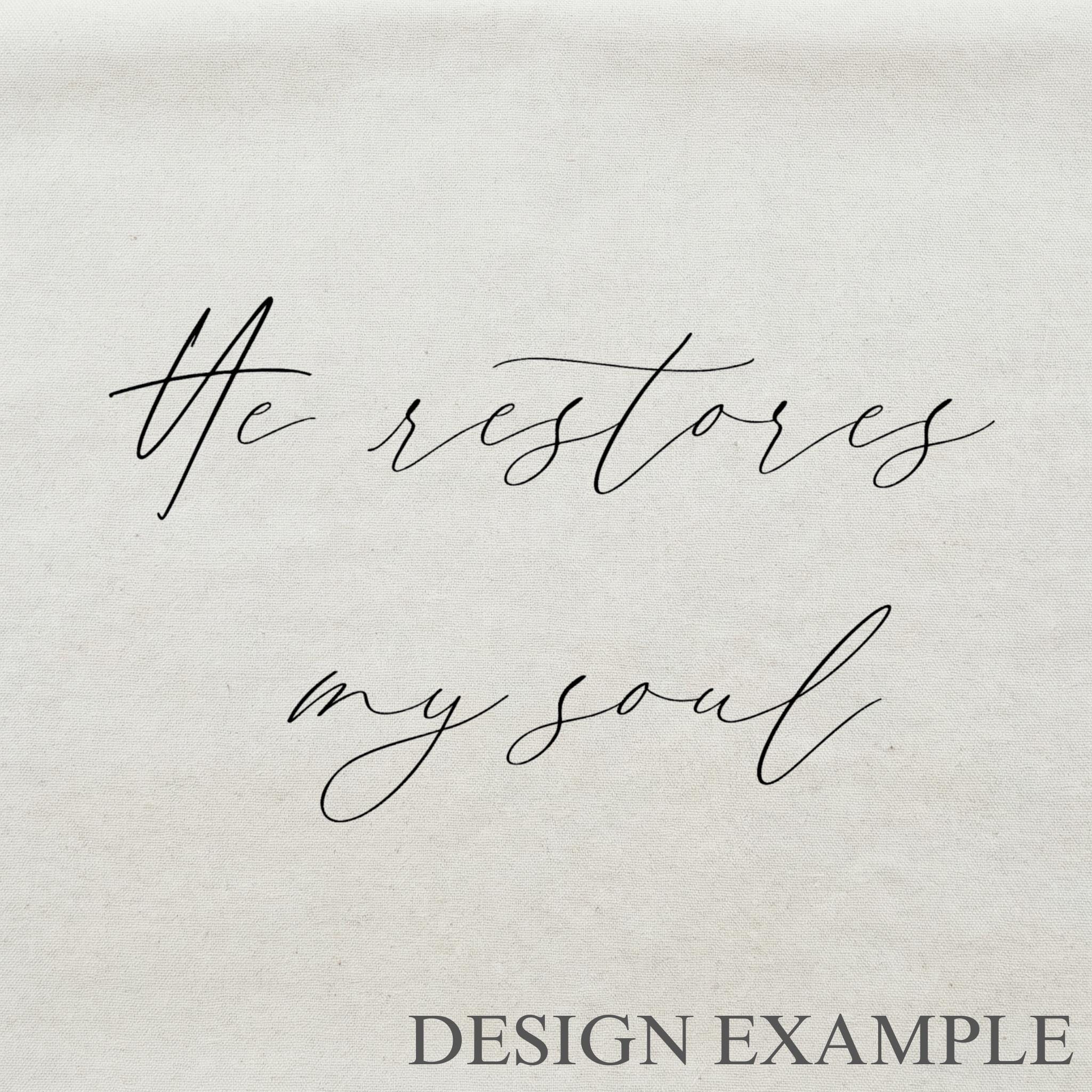 Tea Towel - He Restores My Soul